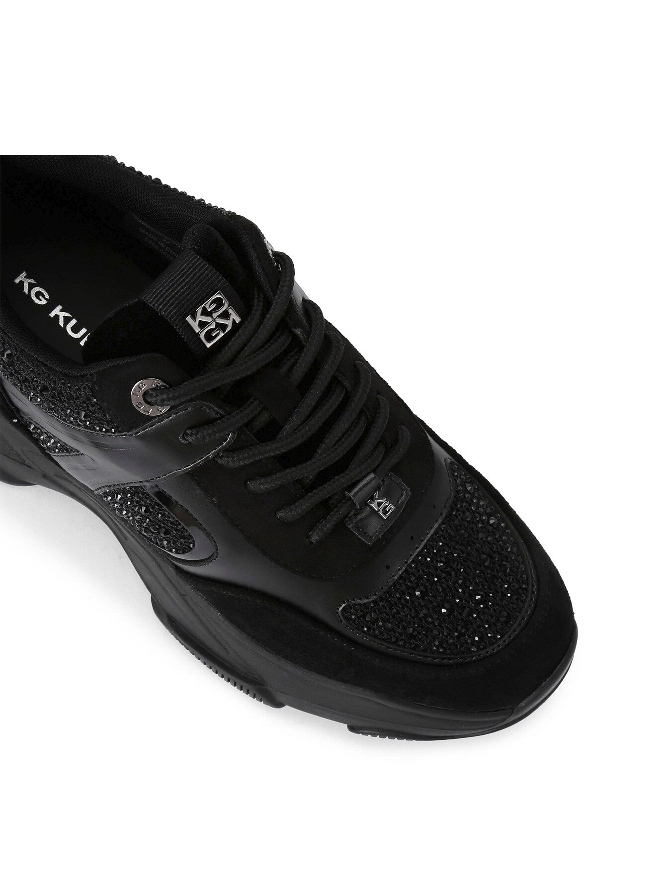 Lucile Lace Up Gem Embellished Trainers