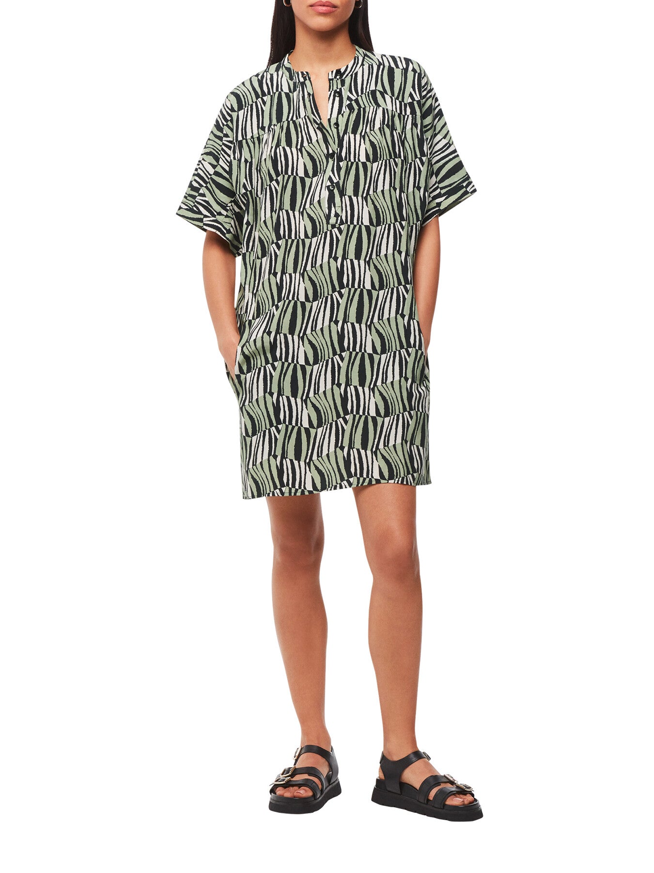 Checkerboard Tiger Print Dress