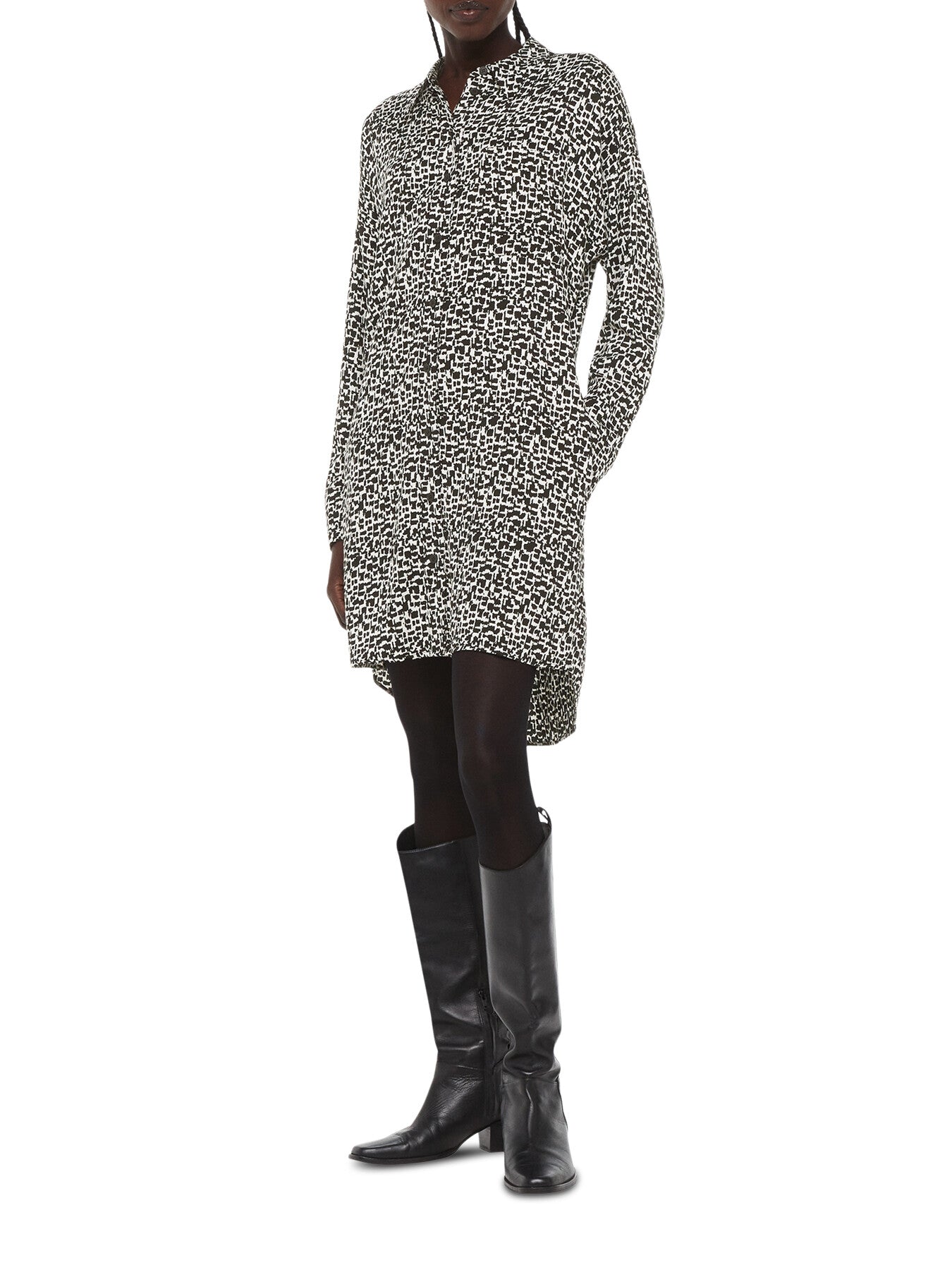 Helena Fuzzy Squares Dress