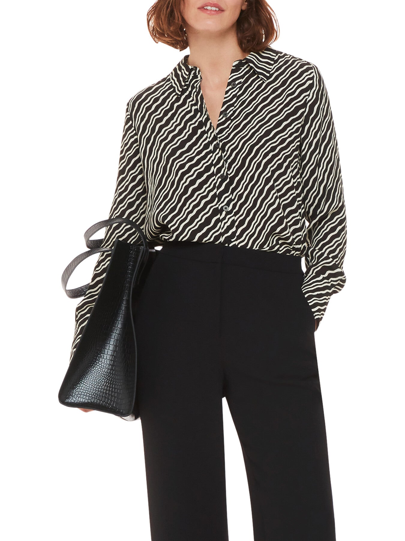 Diagonal Ripple Print Shirt