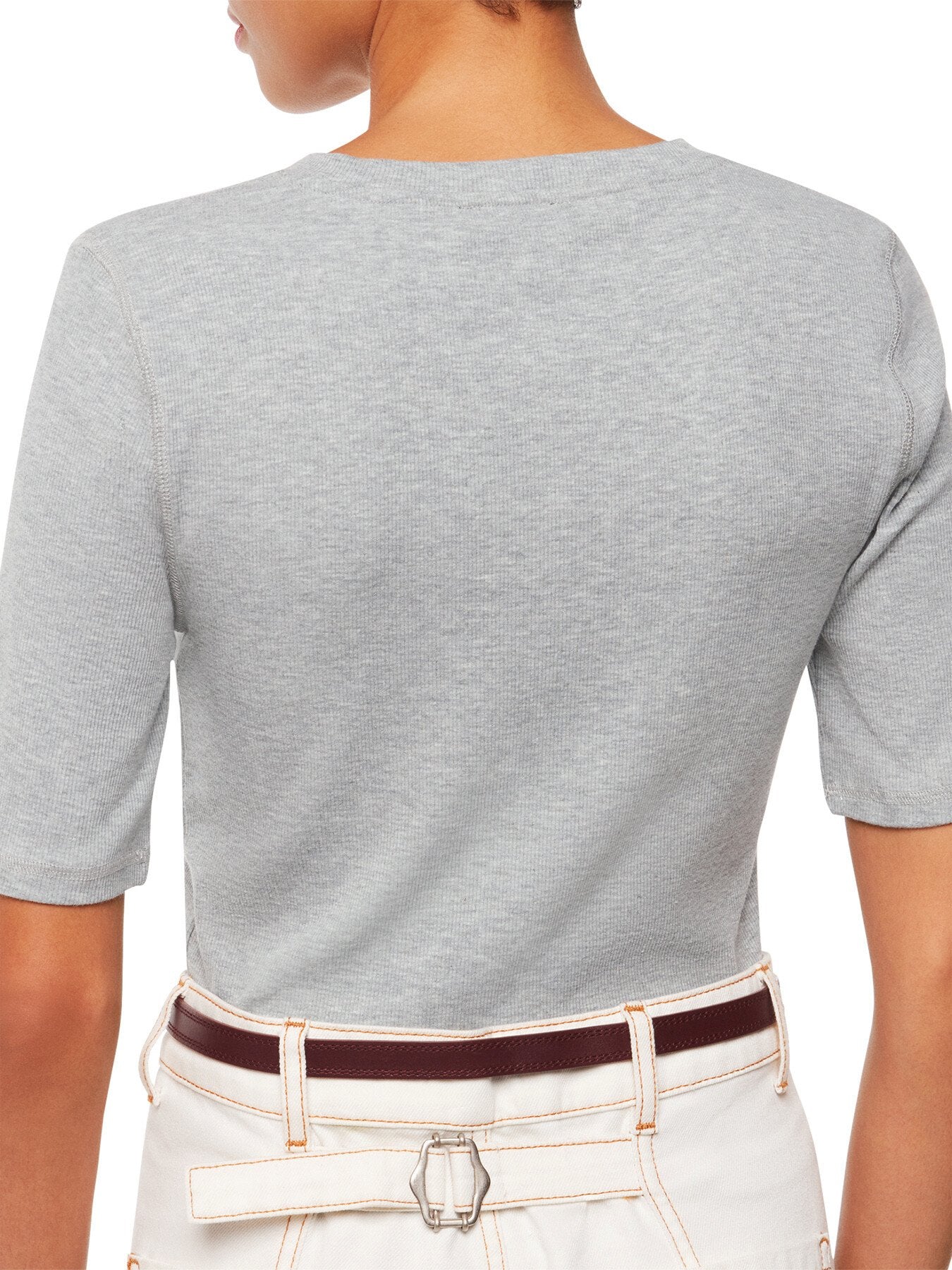 V Neck Ribbed T-Shirt