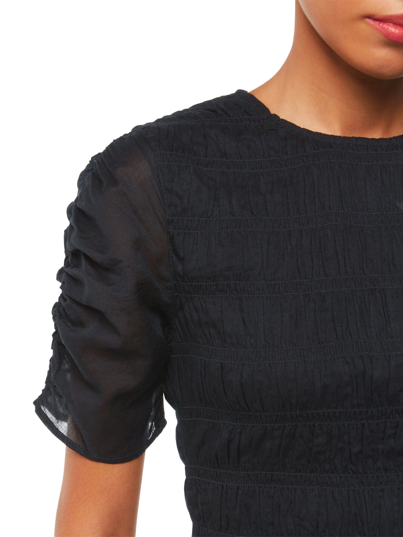 Black Avery Smocked Dress