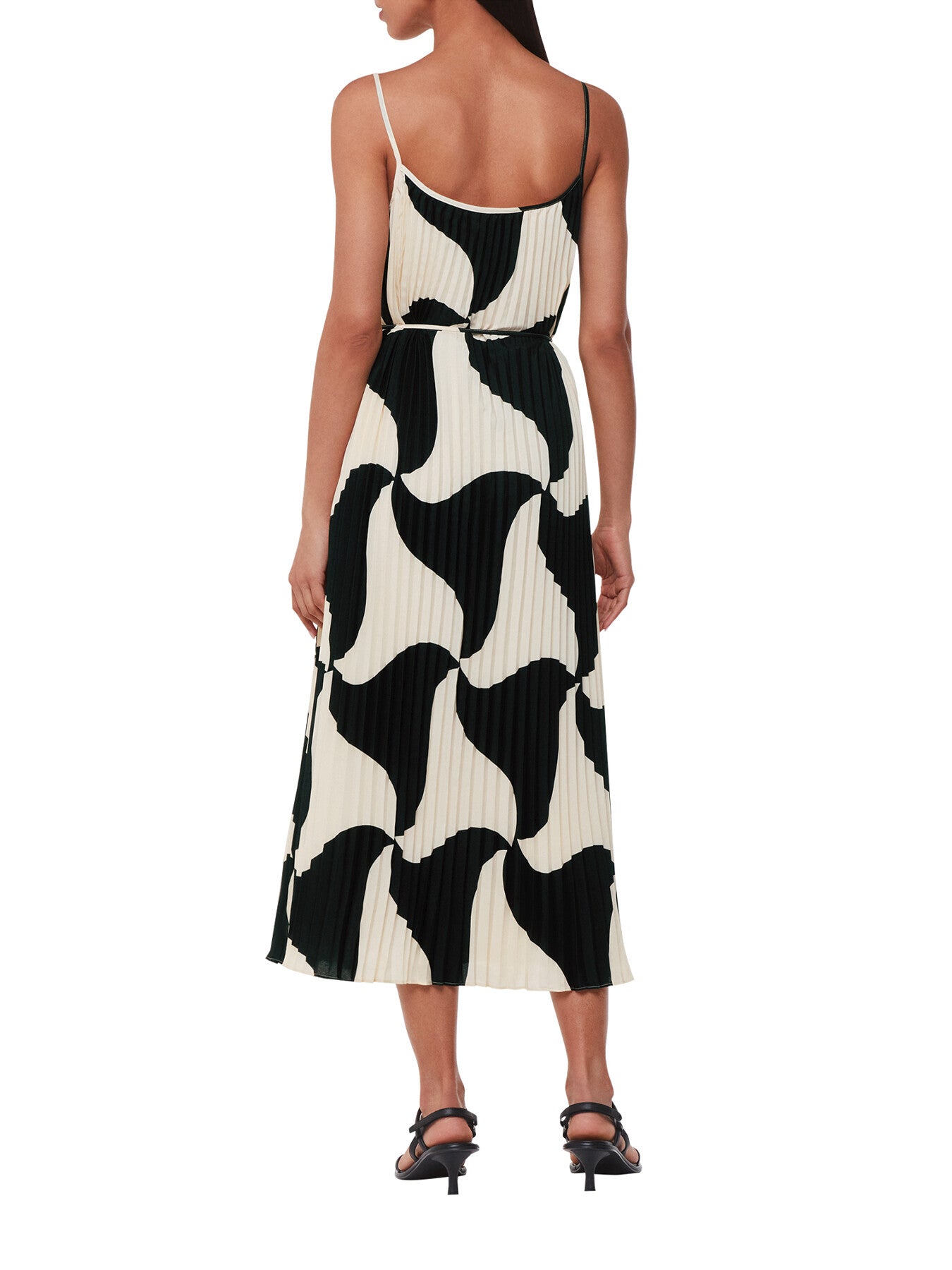 Triangle Swirl Pleated Dress