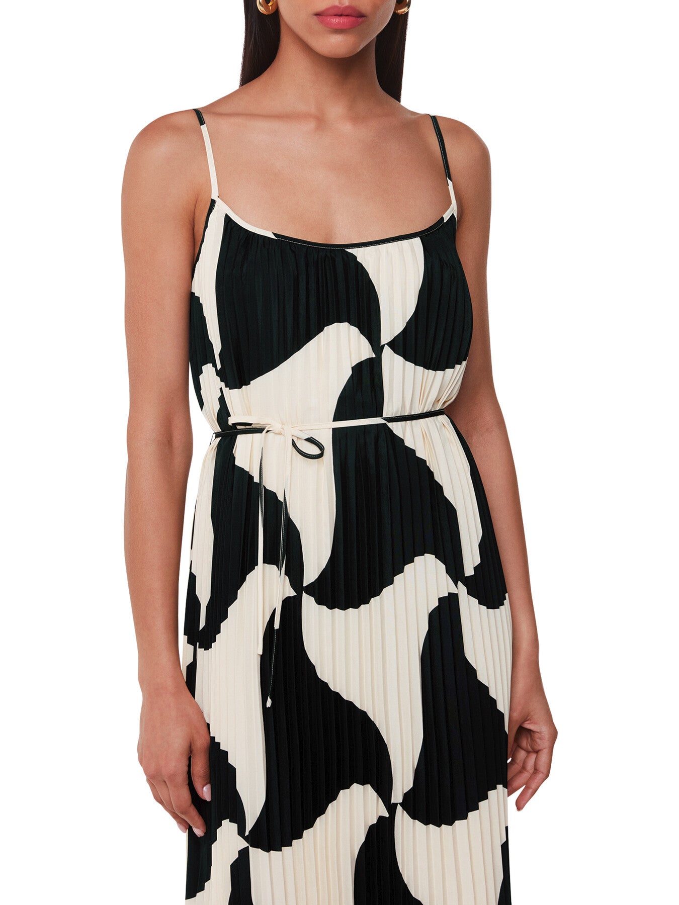 Triangle Swirl Pleated Dress
