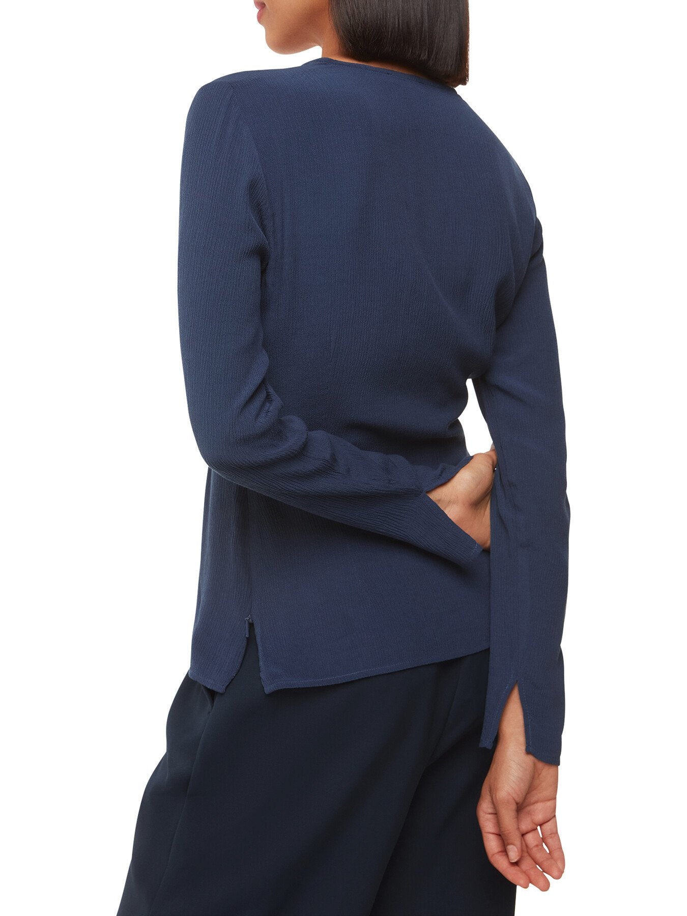 Twist Front Textured Top