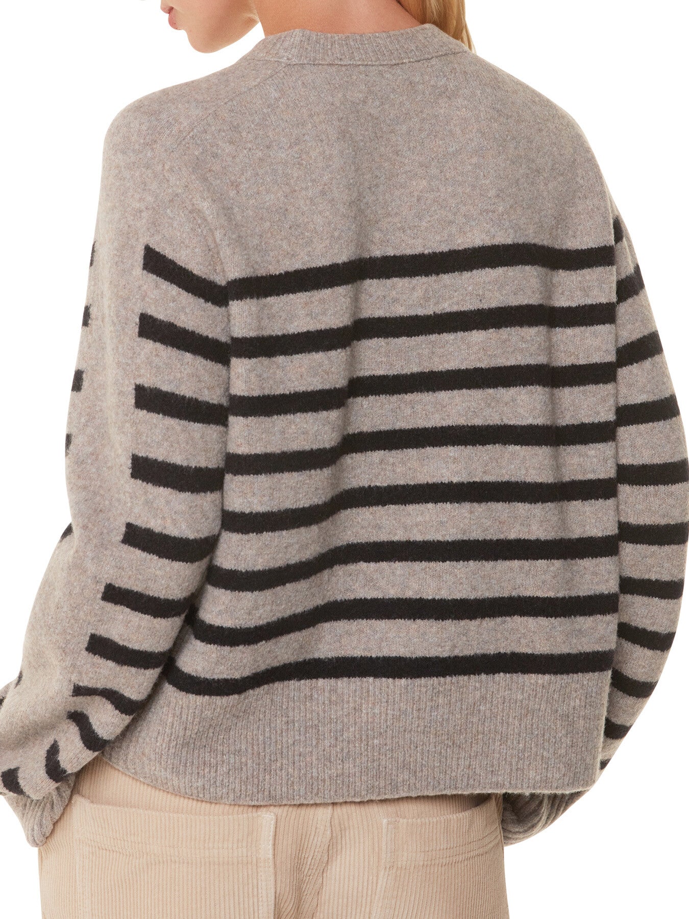 Wool Mix Stripe Contrast Knit