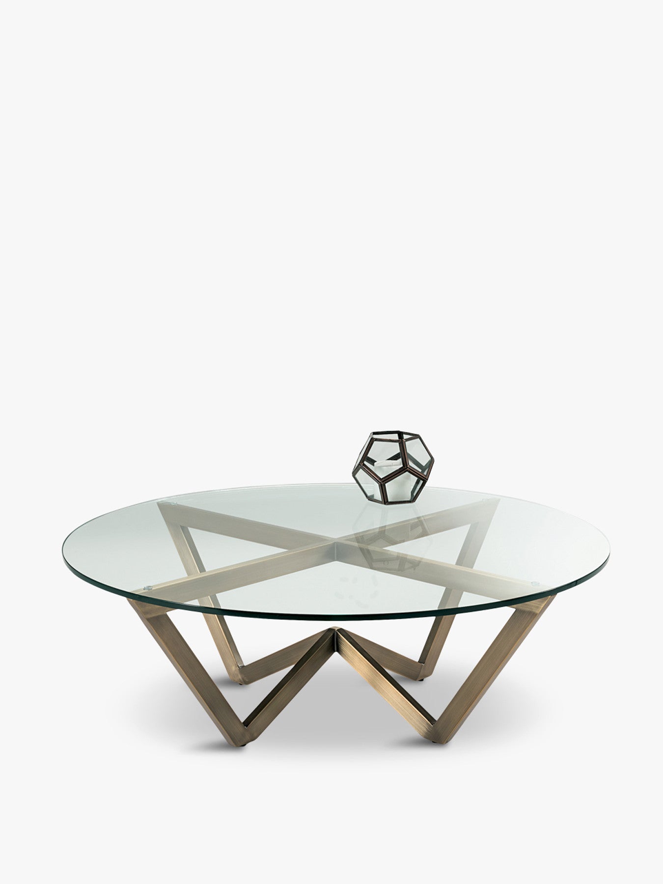 Angle Round Brushed Coffee Table