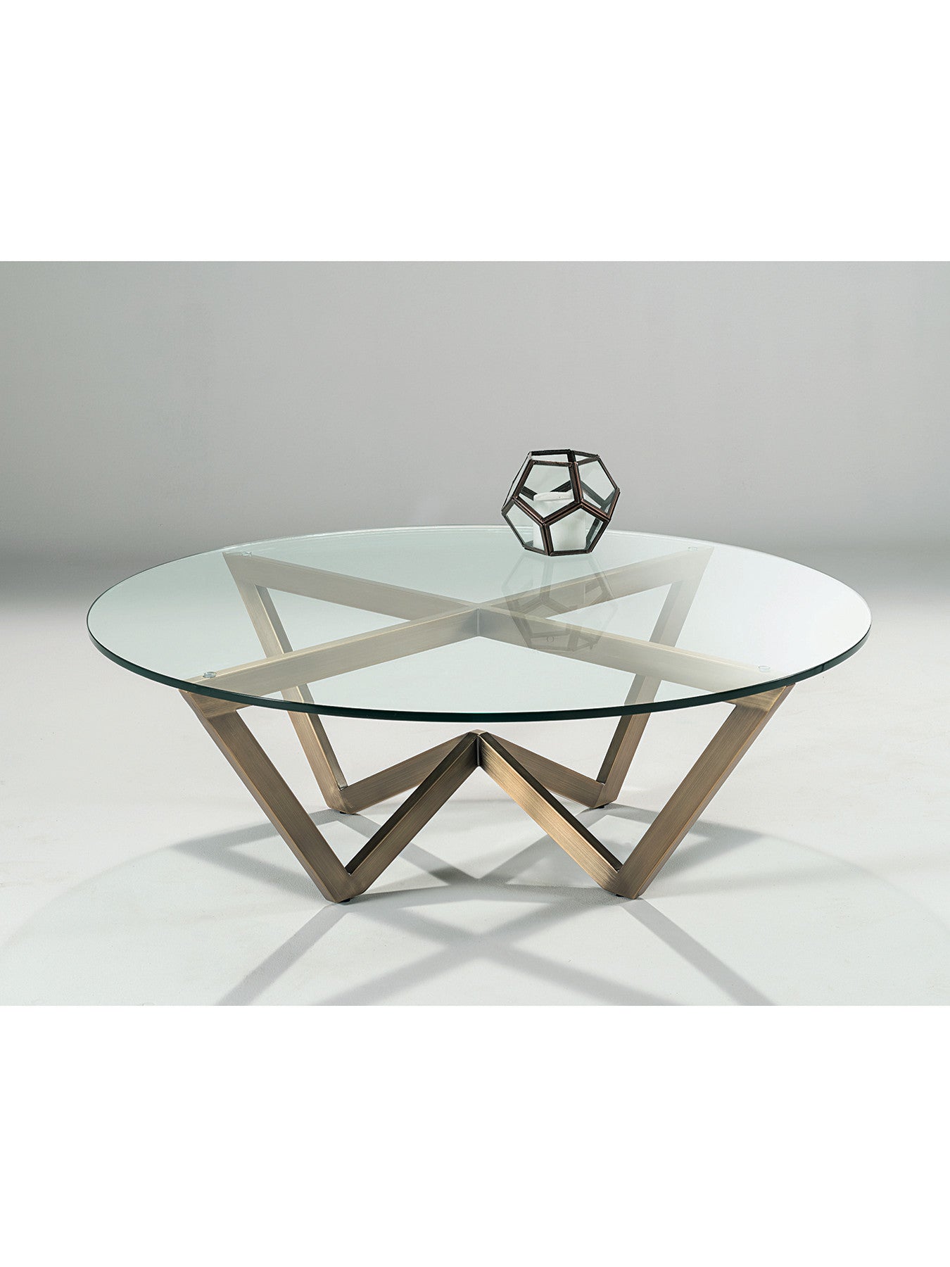 Angle Round Brushed Coffee Table