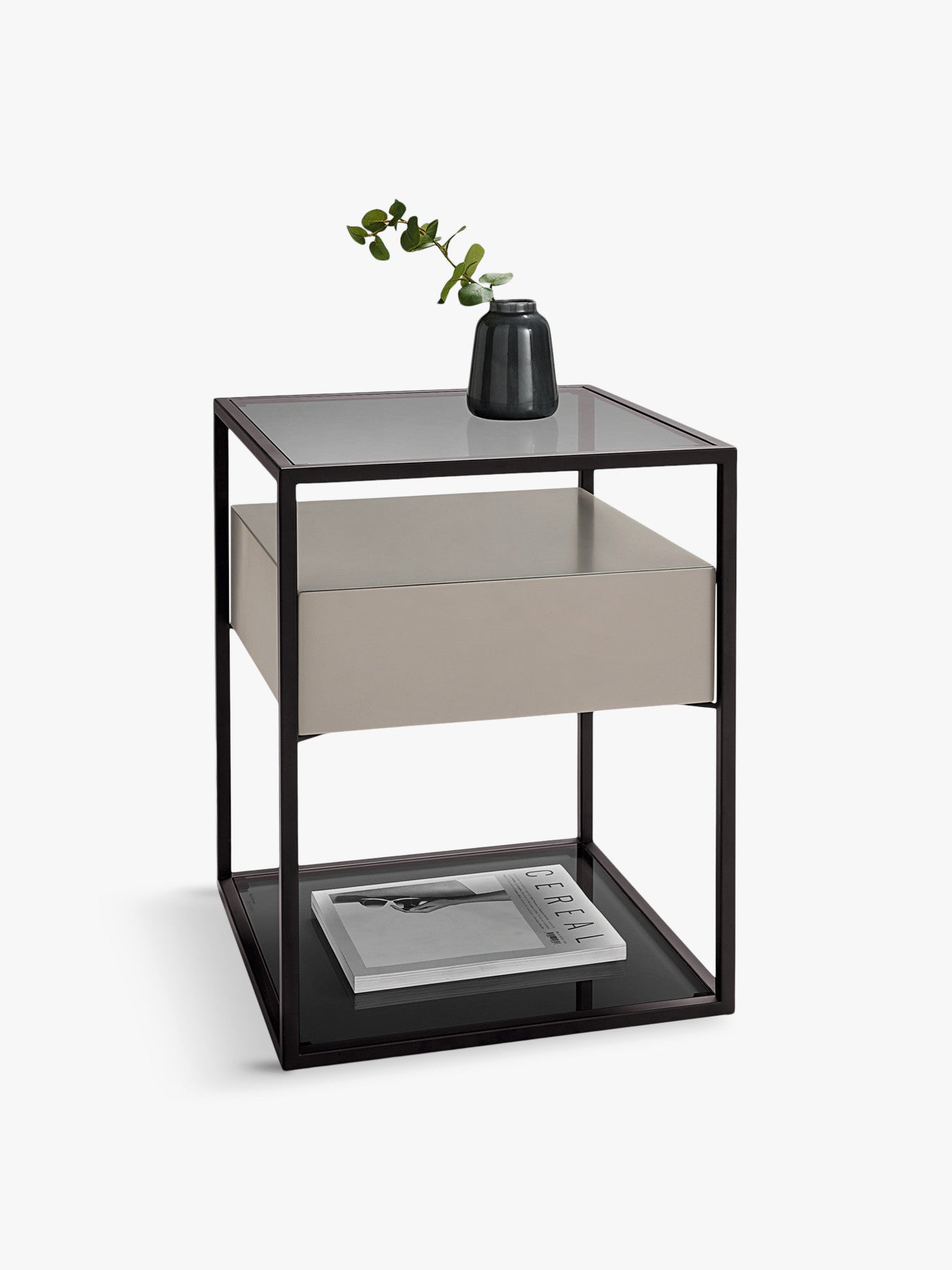 Tribeca Smoked Glass Lamp Table