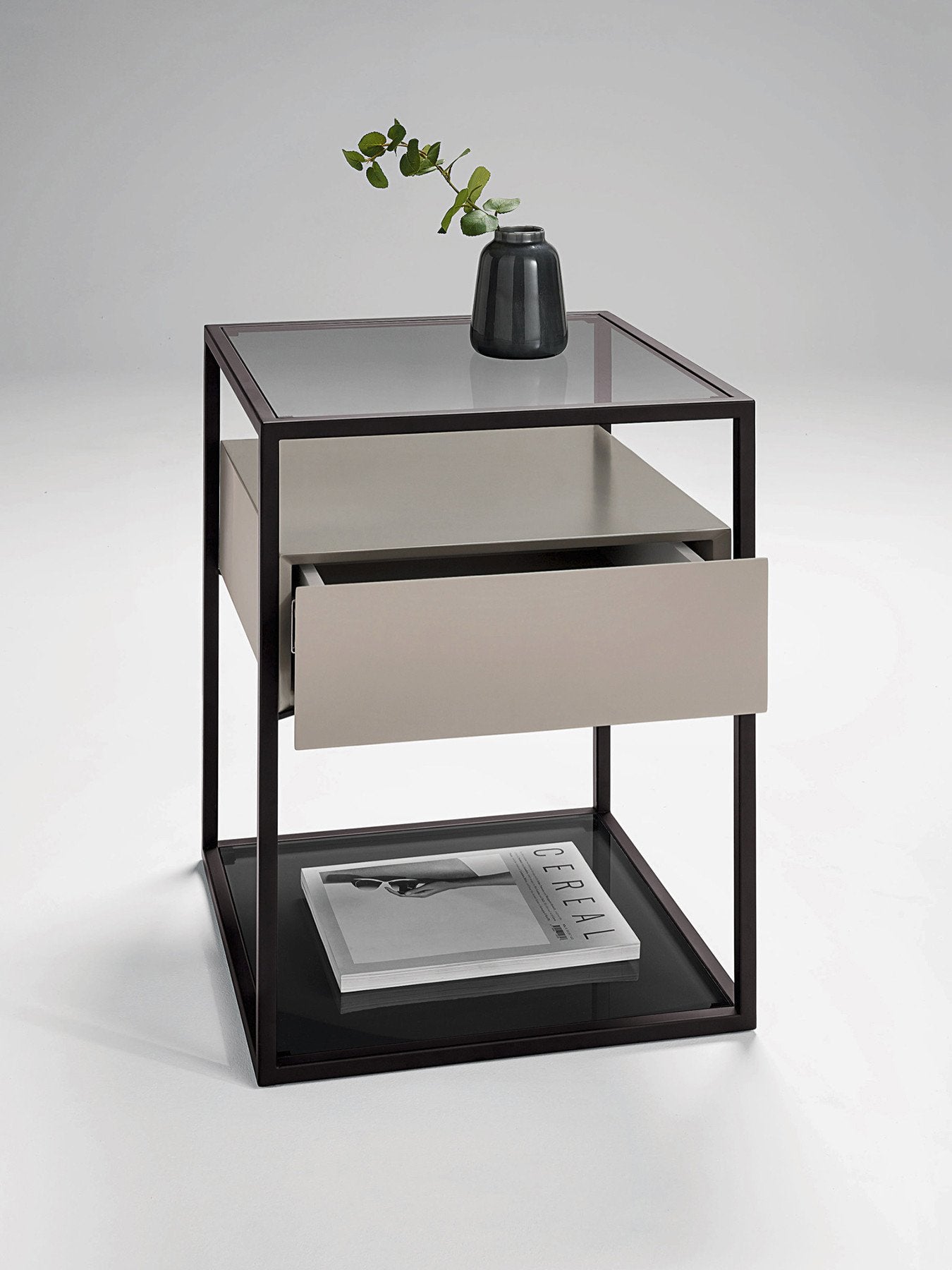 Tribeca Smoked Glass Lamp Table