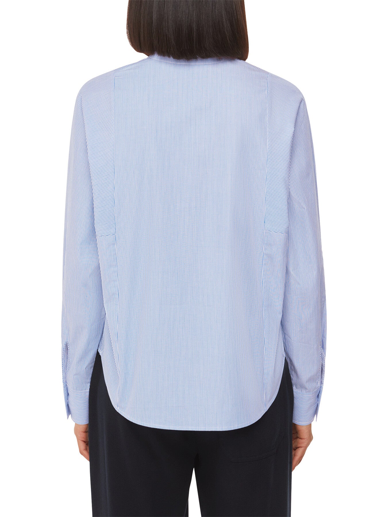 Stripe Grandad Collar Shirt