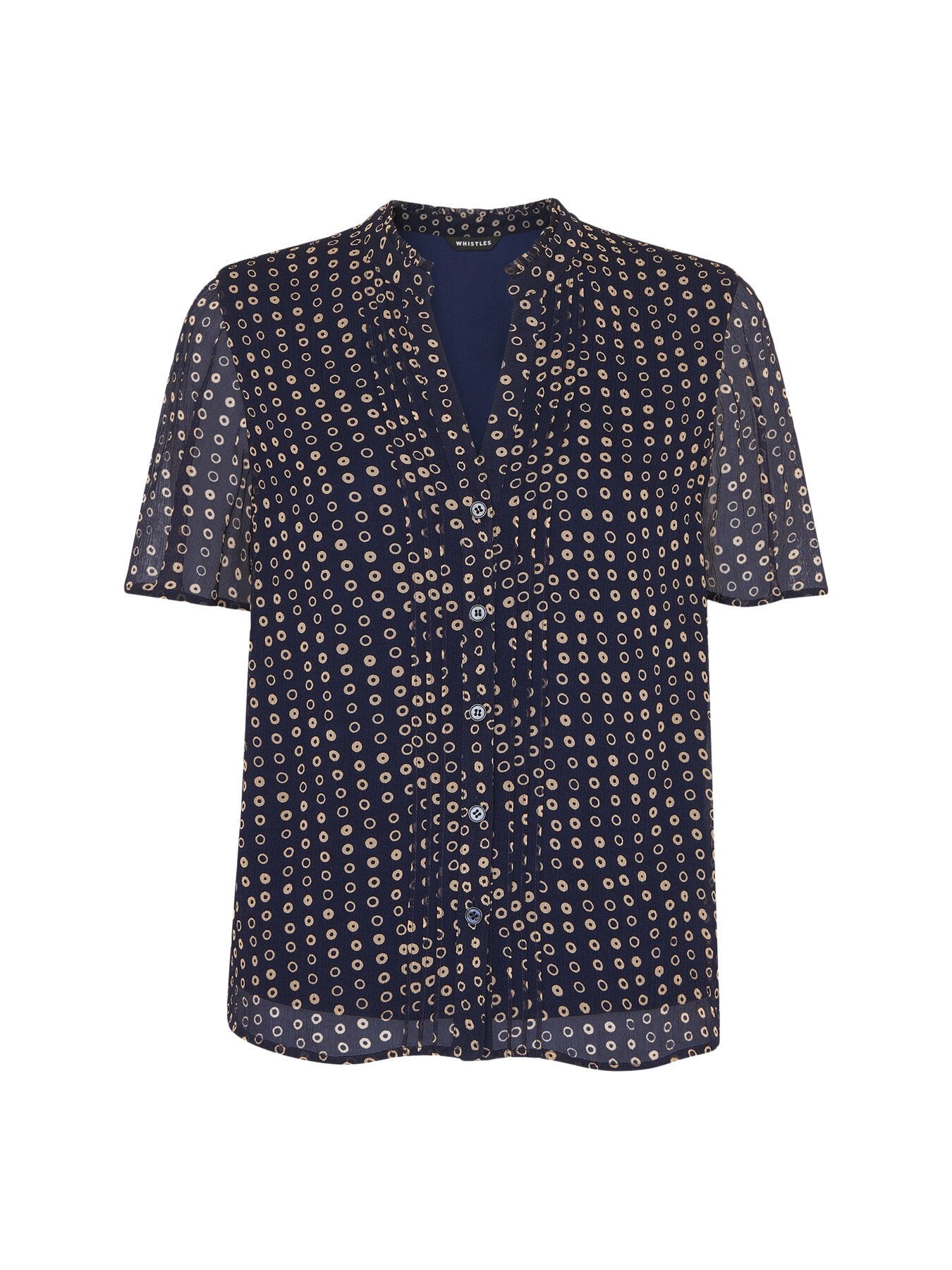 Spotted Hoop Frill Blouse