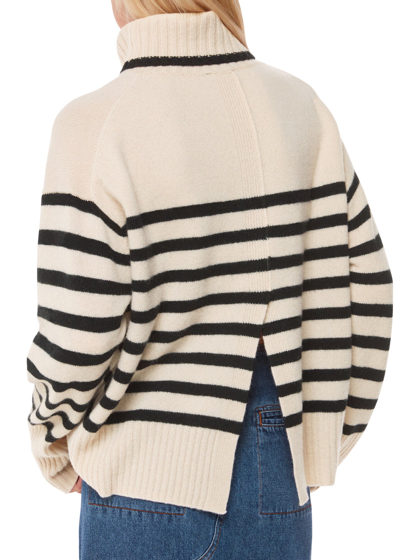 Stripe Wool Roll Neck
