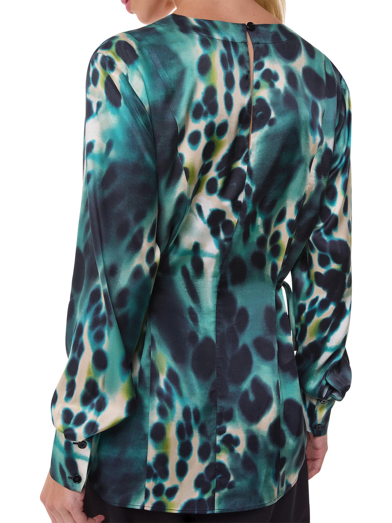 Misty Leopard V Neck Blouse