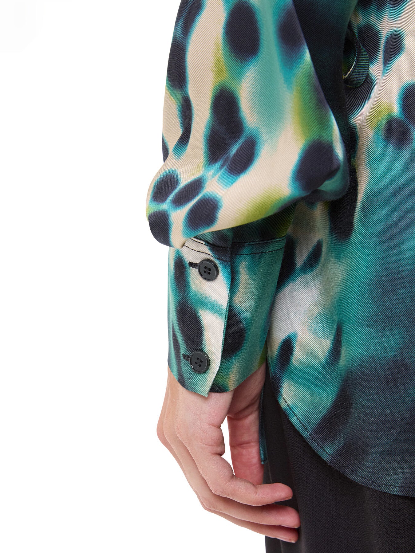 Misty Leopard V Neck Blouse