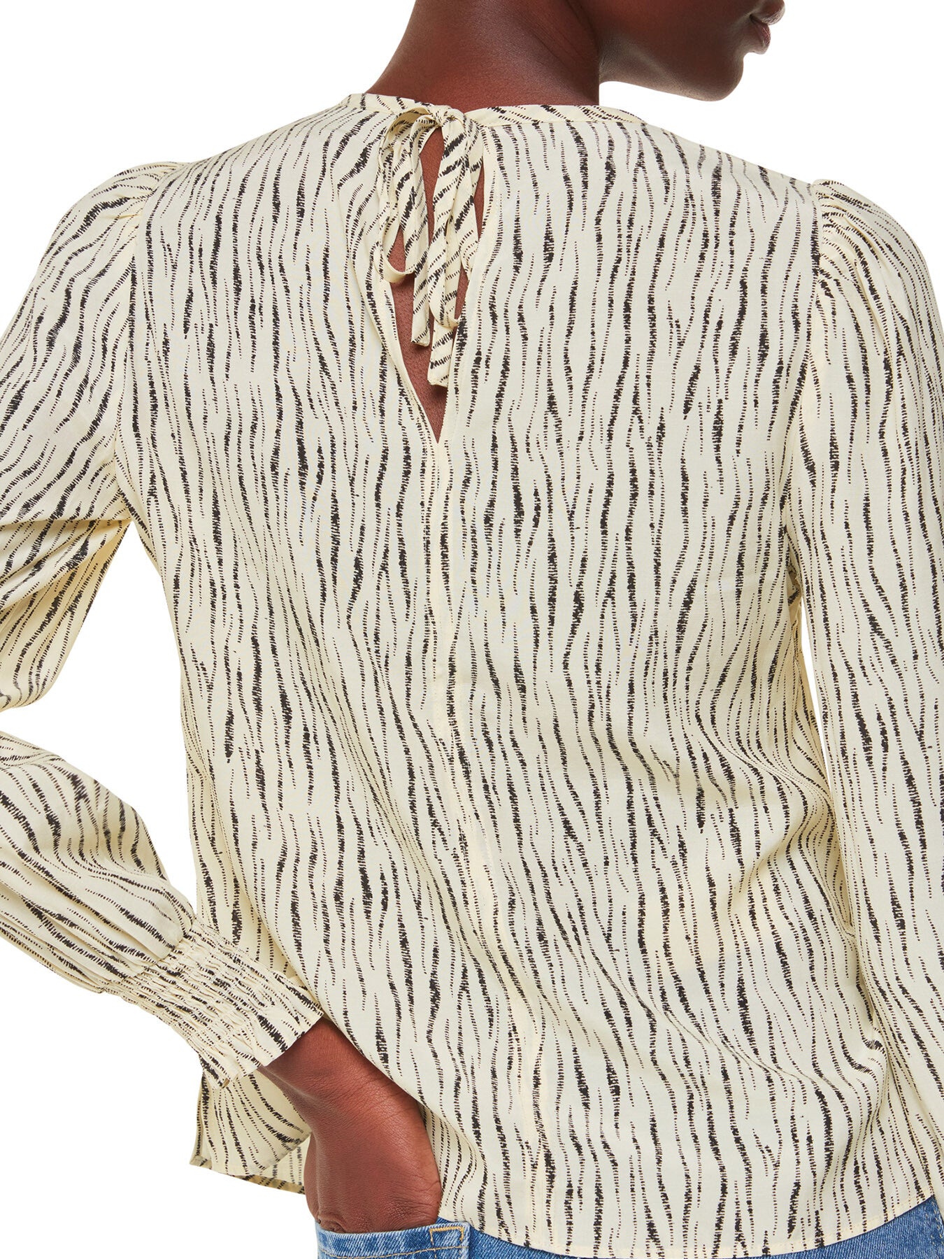 Shibori Stripe Detail Blouse