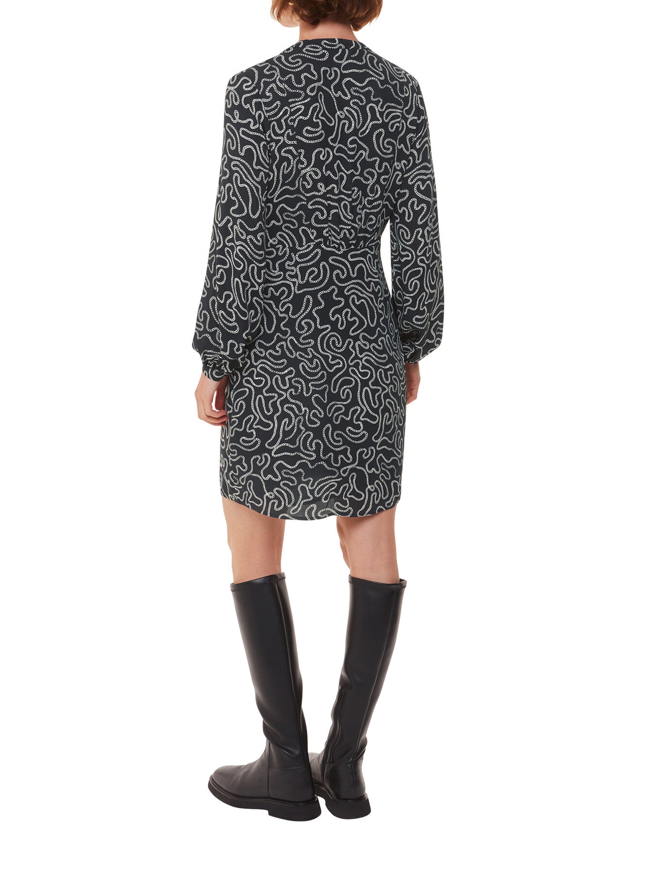 Chain Print Flippy Dress