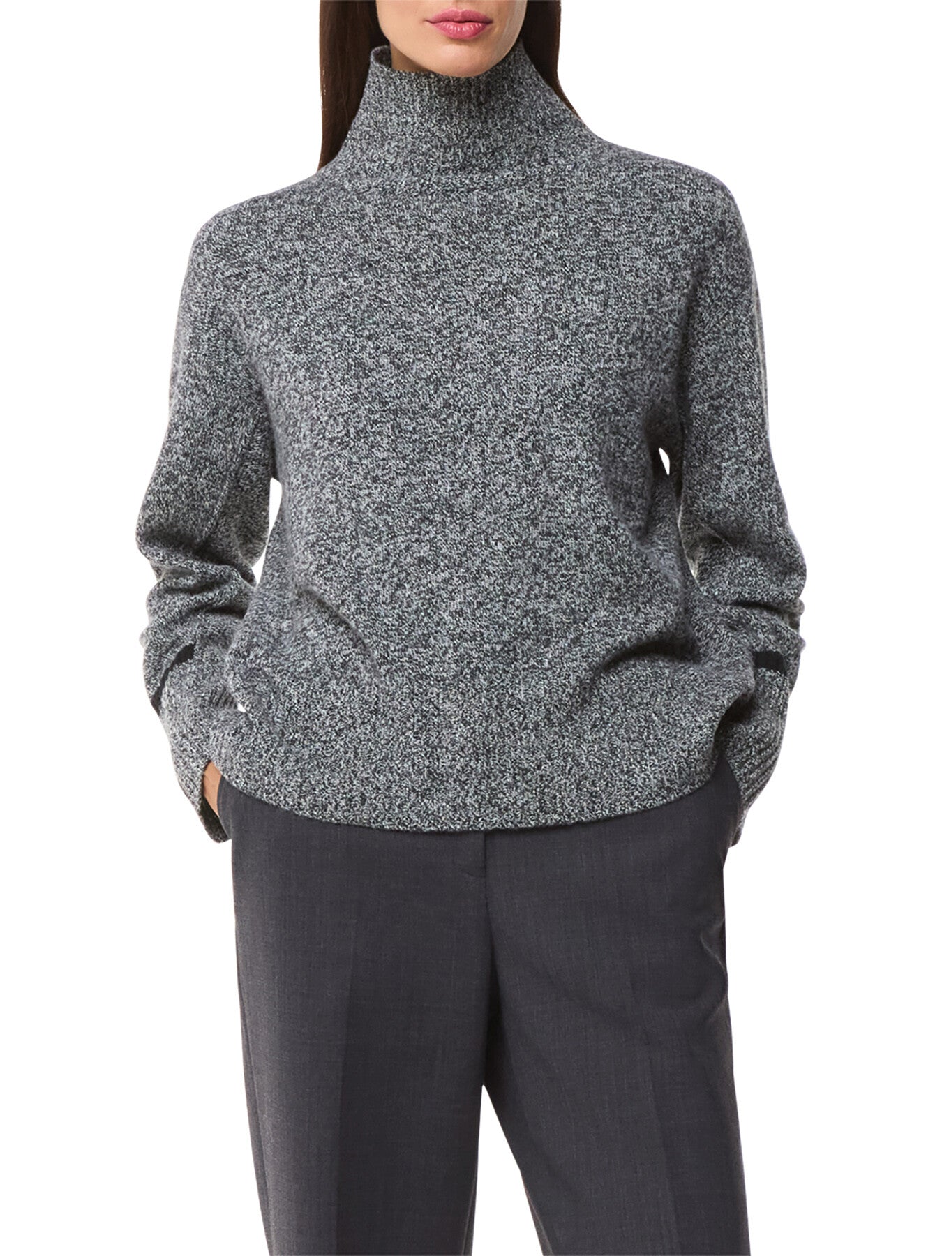 Wool Fleck Roll Neck Knit