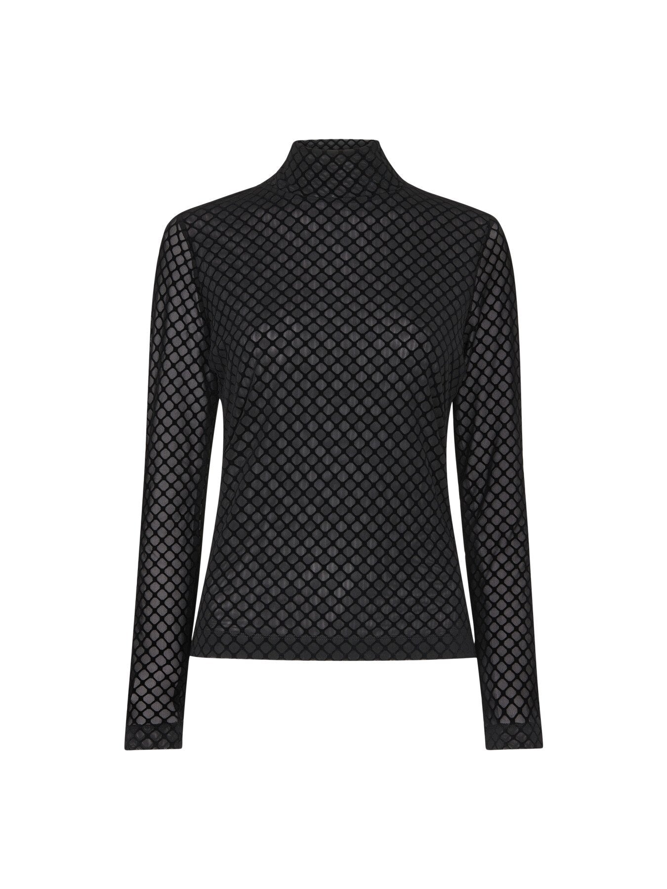 Checked Flocked Mesh Top