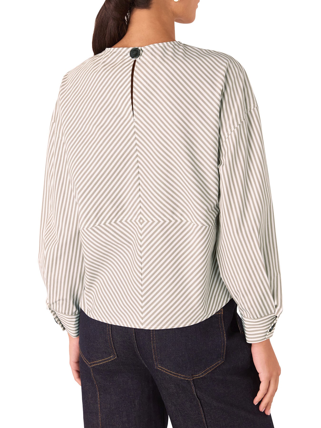 White/Multi Kirstie Cotton Stripe Blouse