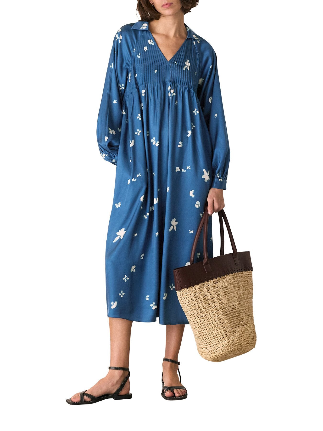 Blue/Multi Sun Bleached Floral Dress