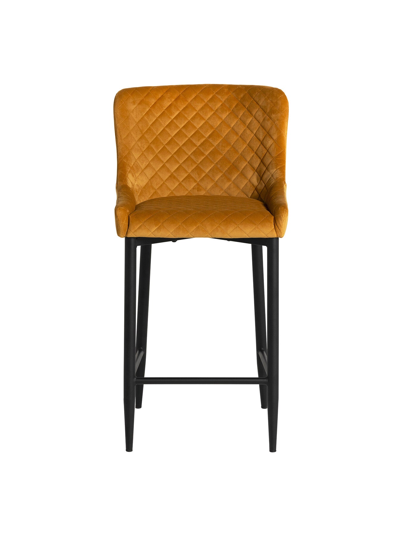Rivington Golden Velvet Quilted Counter Stool