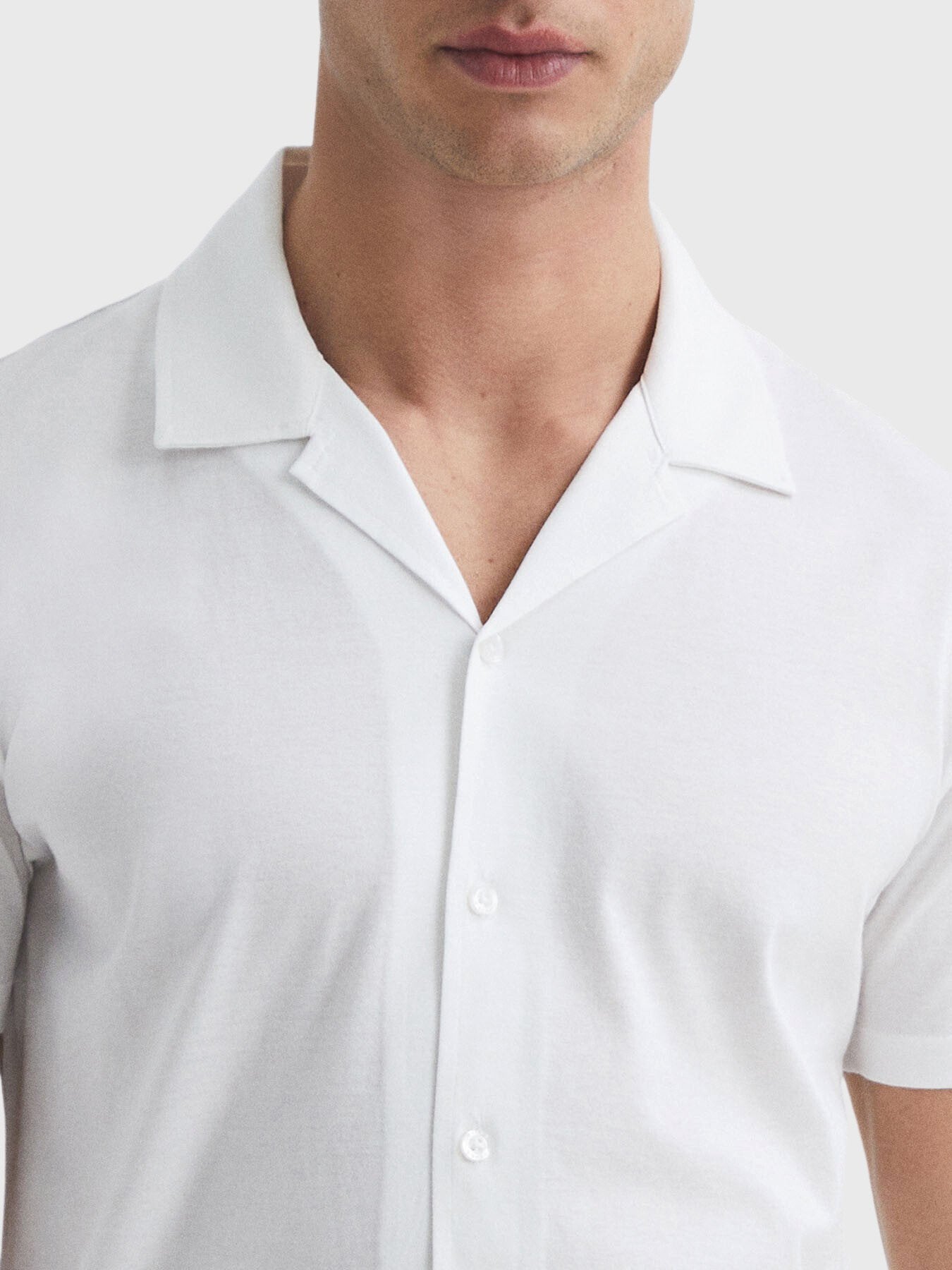 Caspa Mercerised Jersey Cuban Collar Shirt