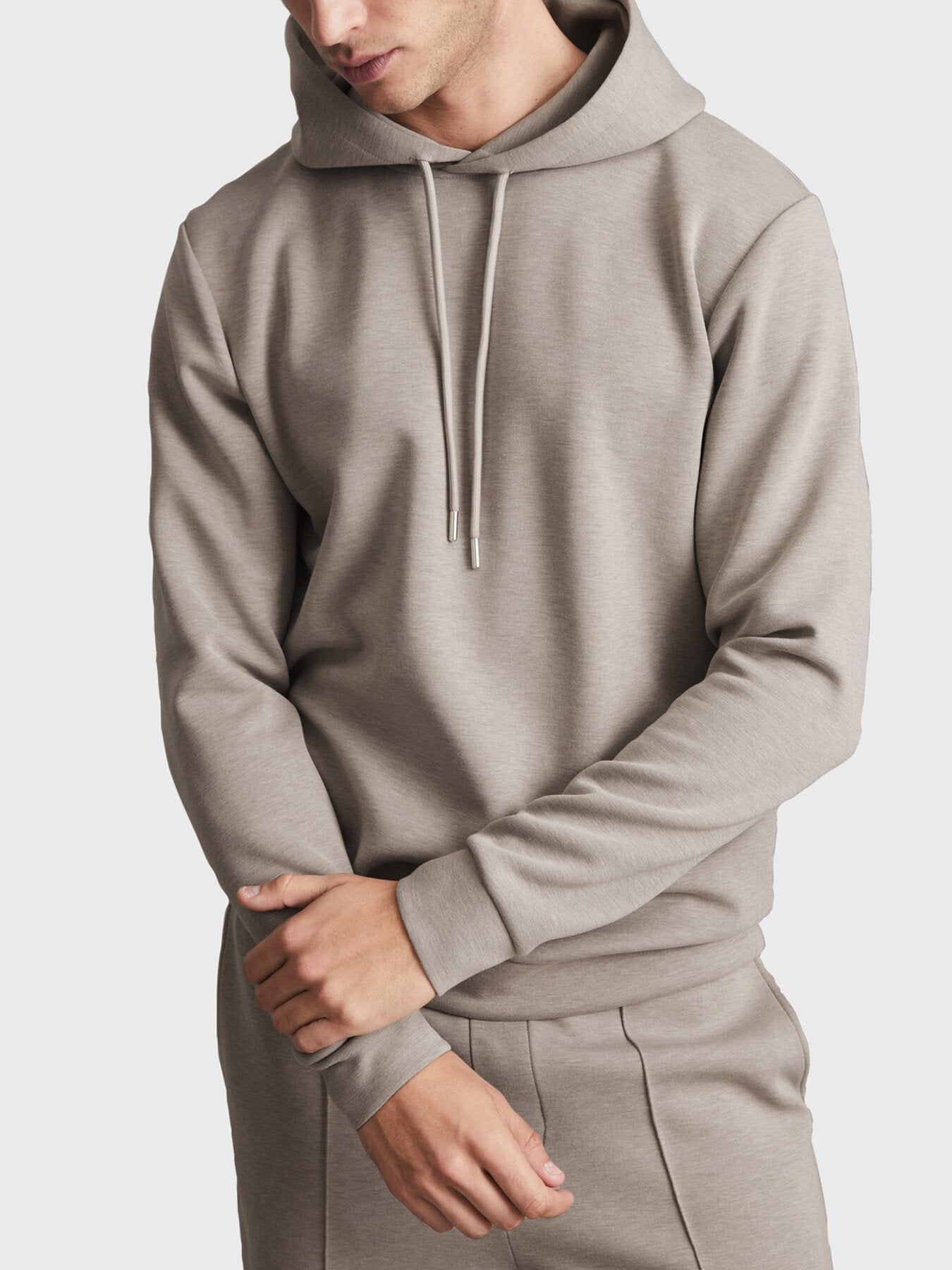 Fabien Interlock Jersey Drawstring Hoodie