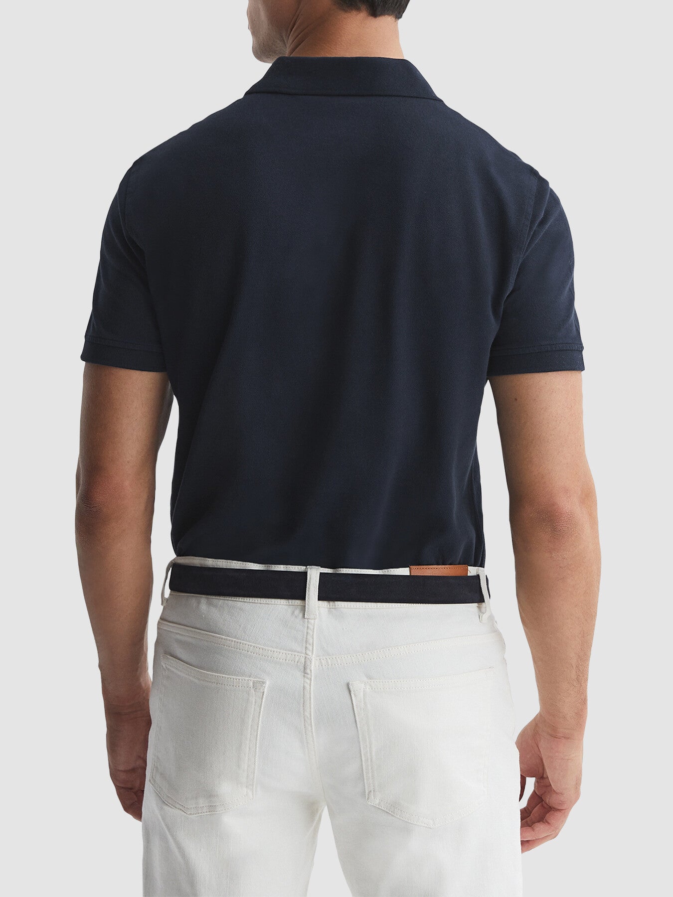 Navy BluePuro Slim Fit Garment Dye Polo Shirt