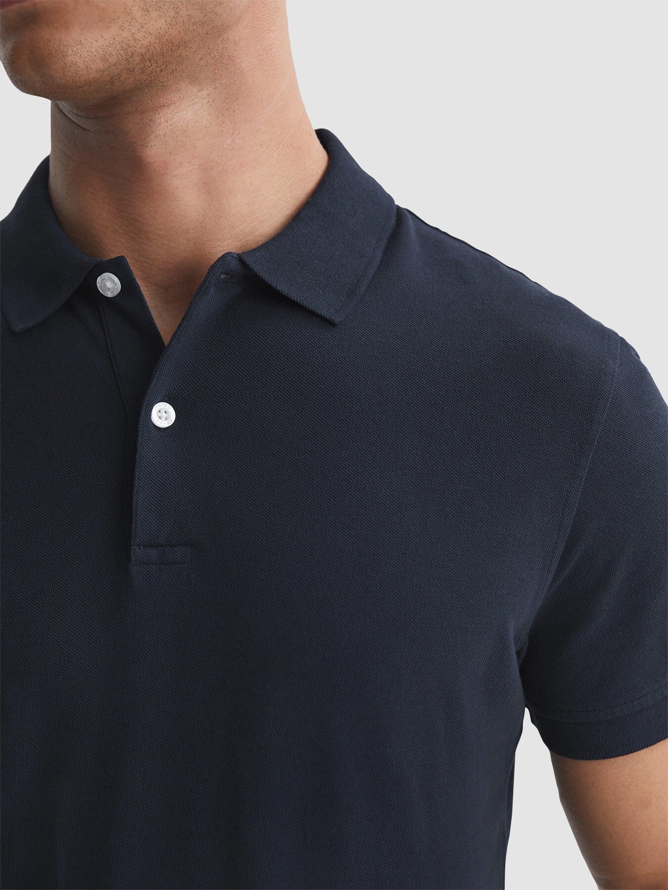 Navy BluePuro Slim Fit Garment Dye Polo Shirt
