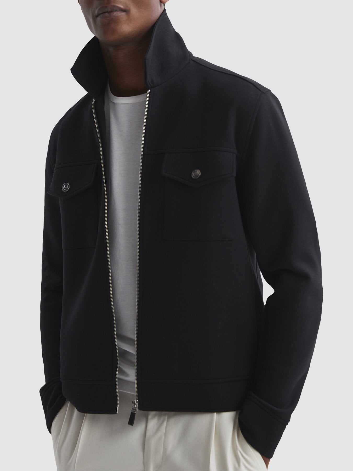 Medina Interlock Jersey Zip-Through Jacket