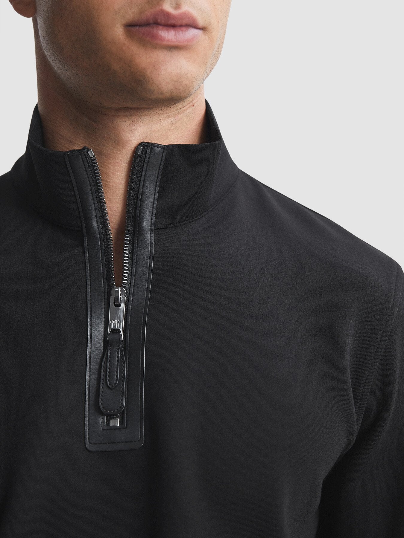 Hale Contrast Half-Zip Funnel Neck Jumper
