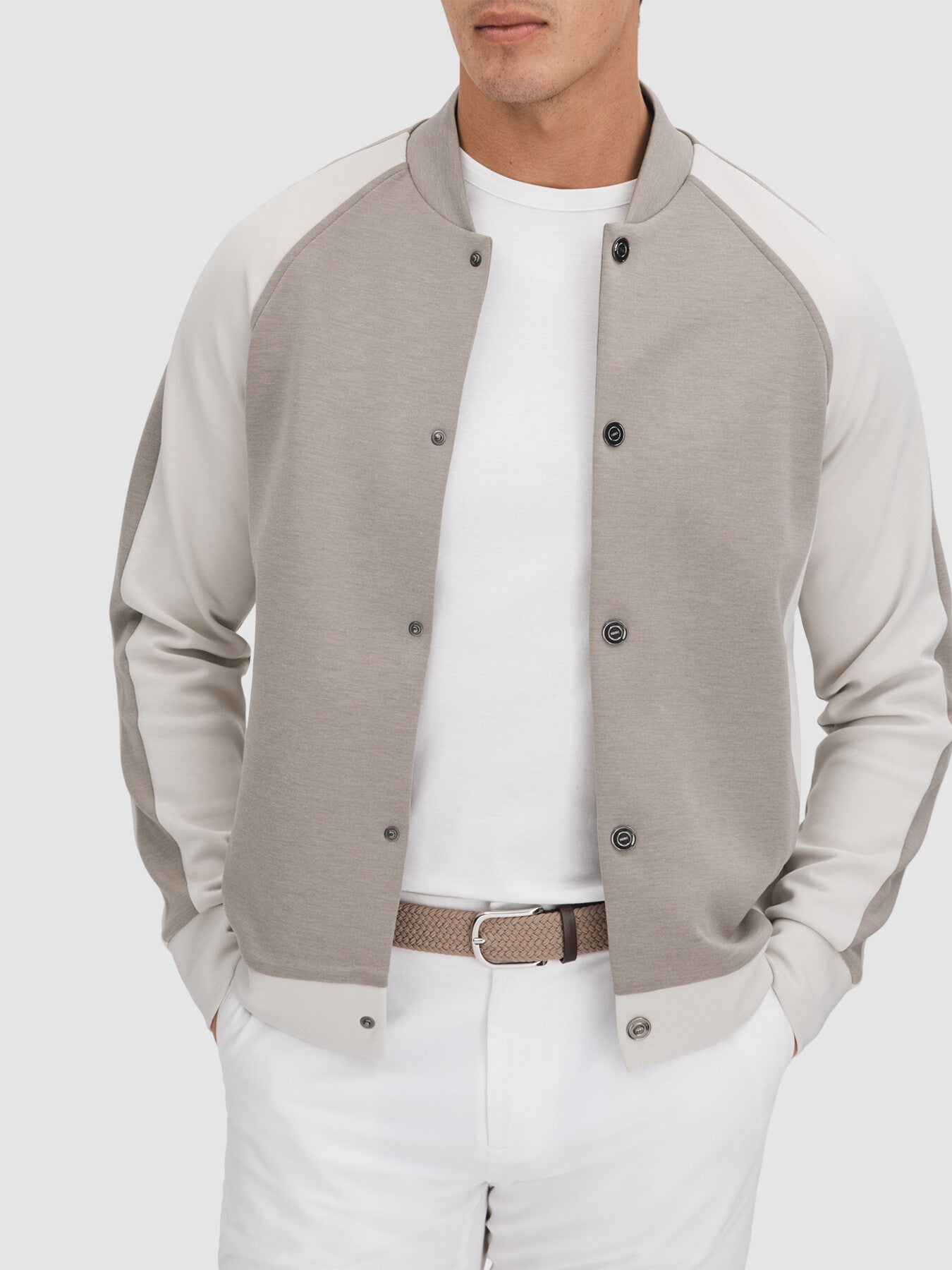 Pelham Colourblock Jersey Bomber Jacket