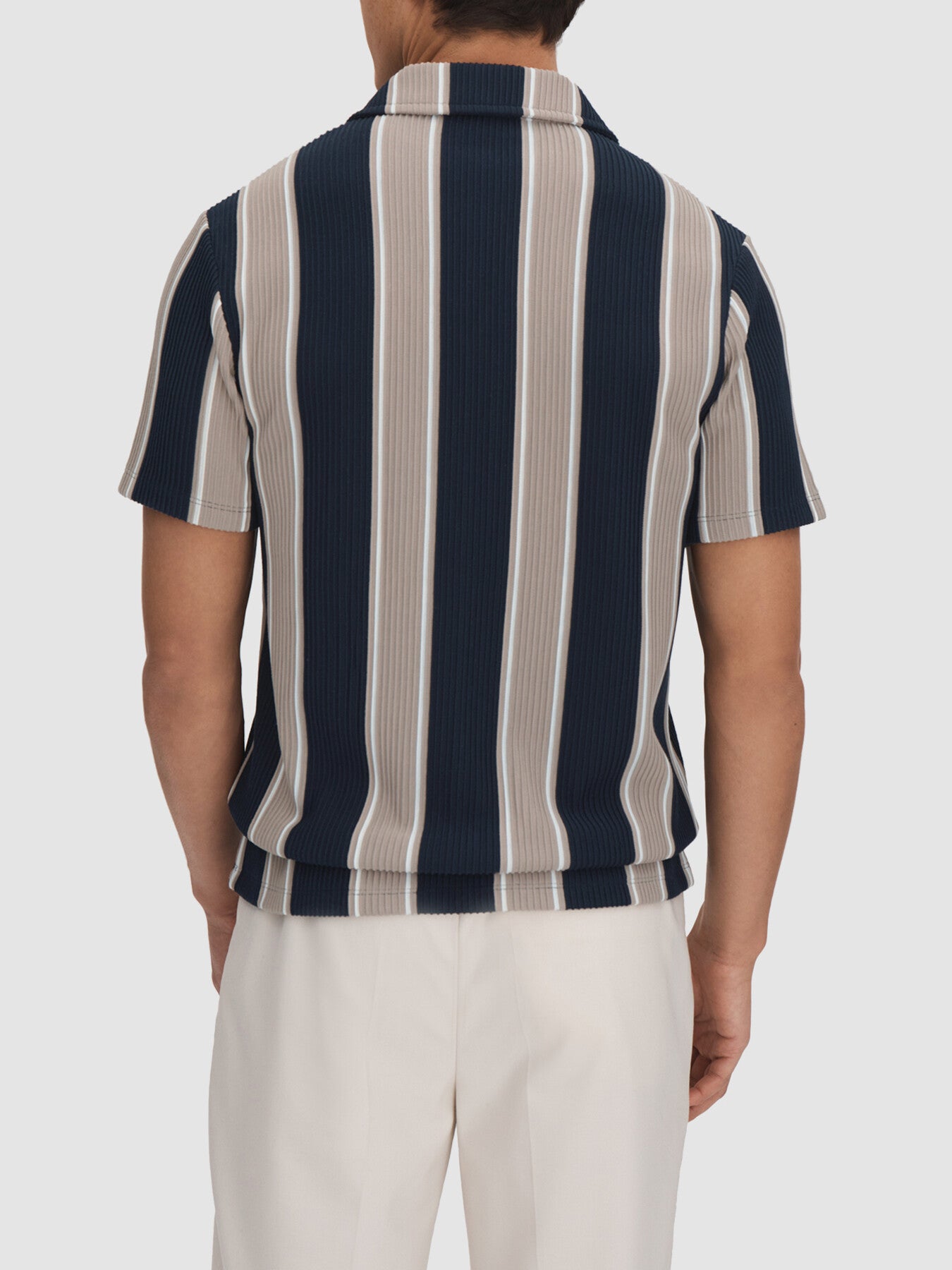 Alton Slim Fit Ribbed Cuban Collar Shirt