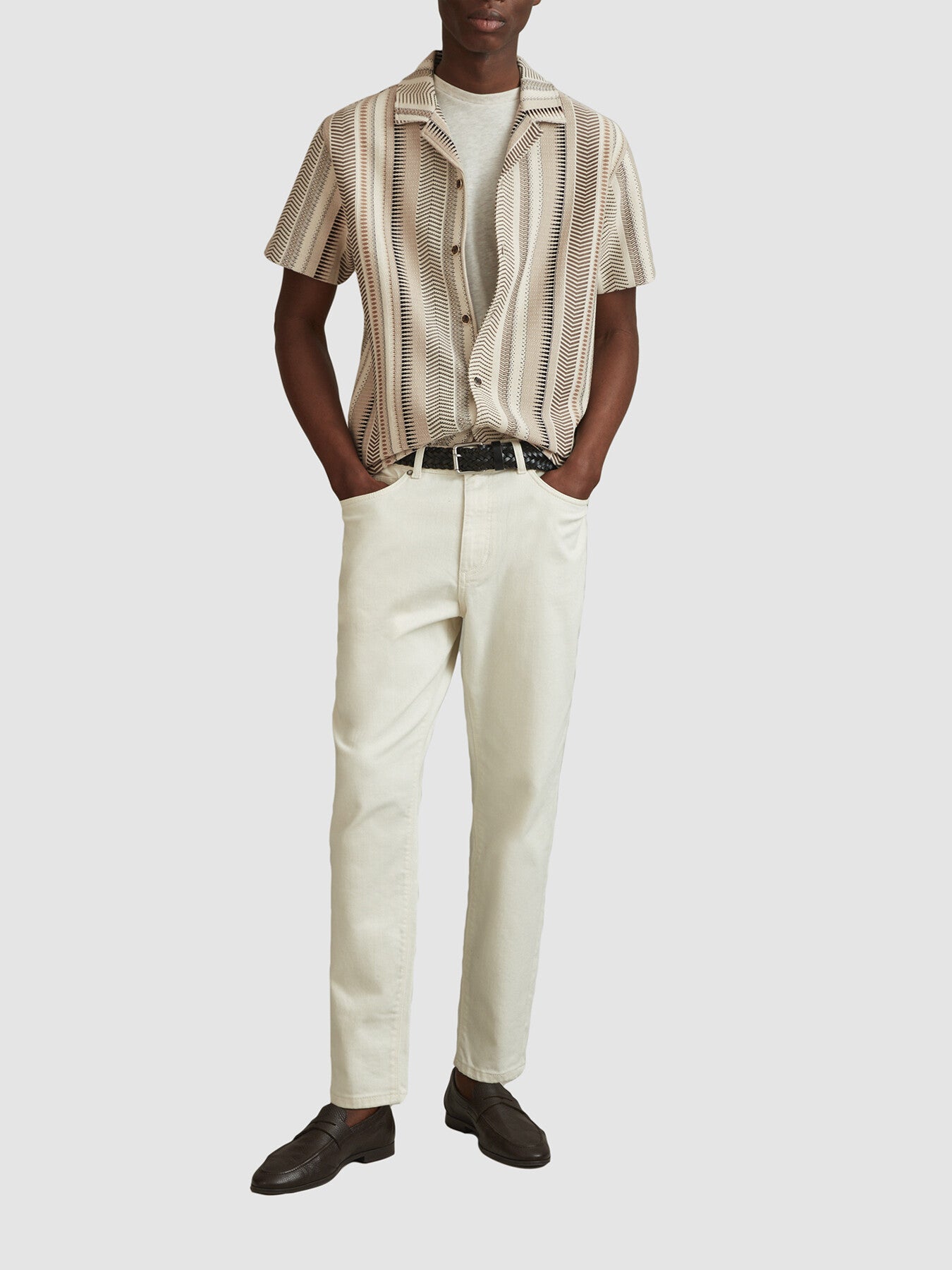 Archer Jacquard Aztec Cuban Collar Shirt
