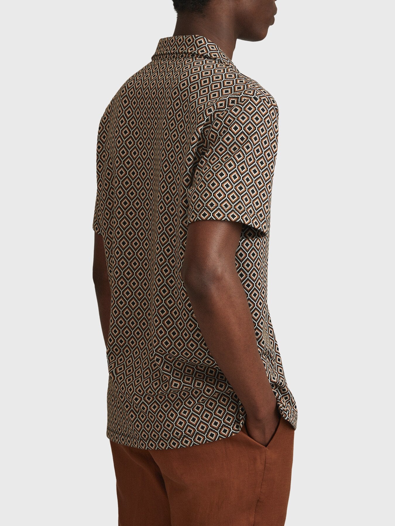 Grove Jacquard Cuban Collar Shirt