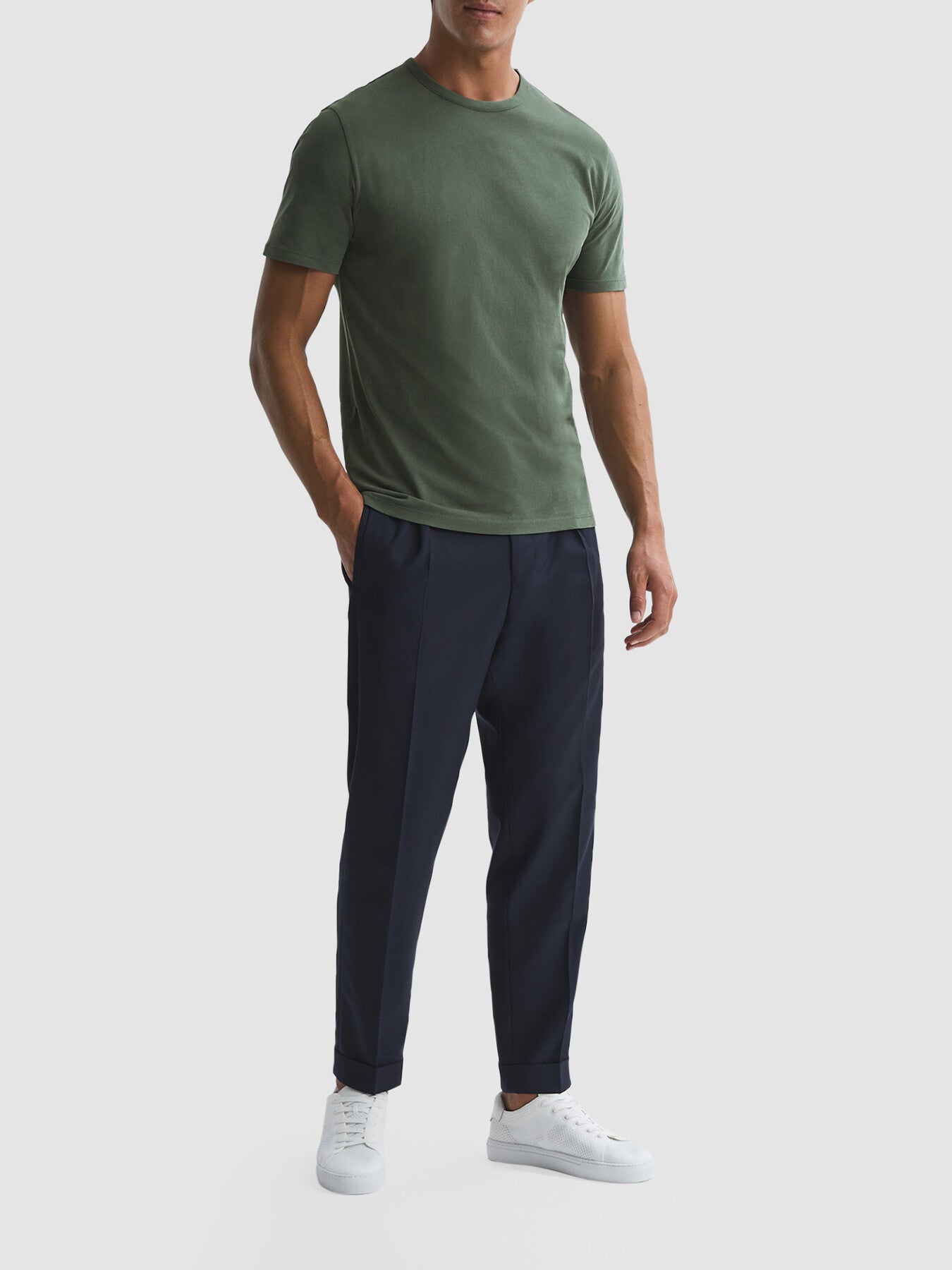Melrose Garment Dye Crew Neck T-Shirt