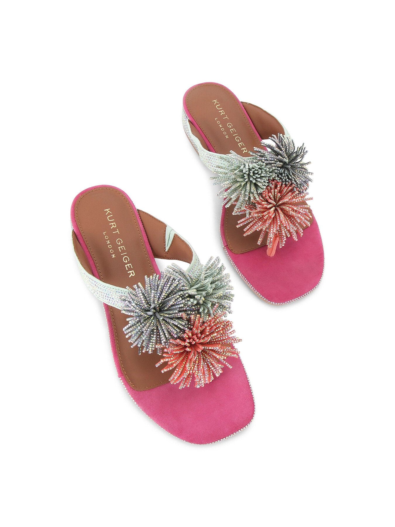 POM POM T-BAR FLAT SANDAL