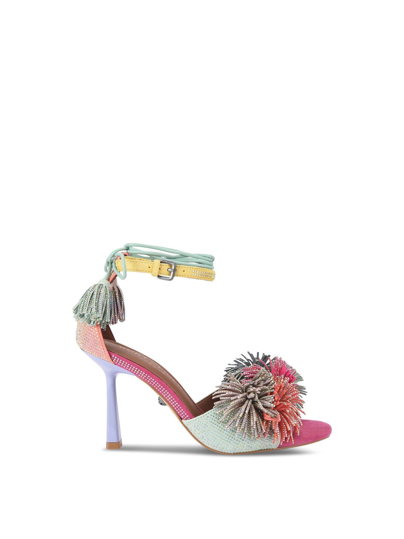 POM POM ANKLE TIE SANDAL