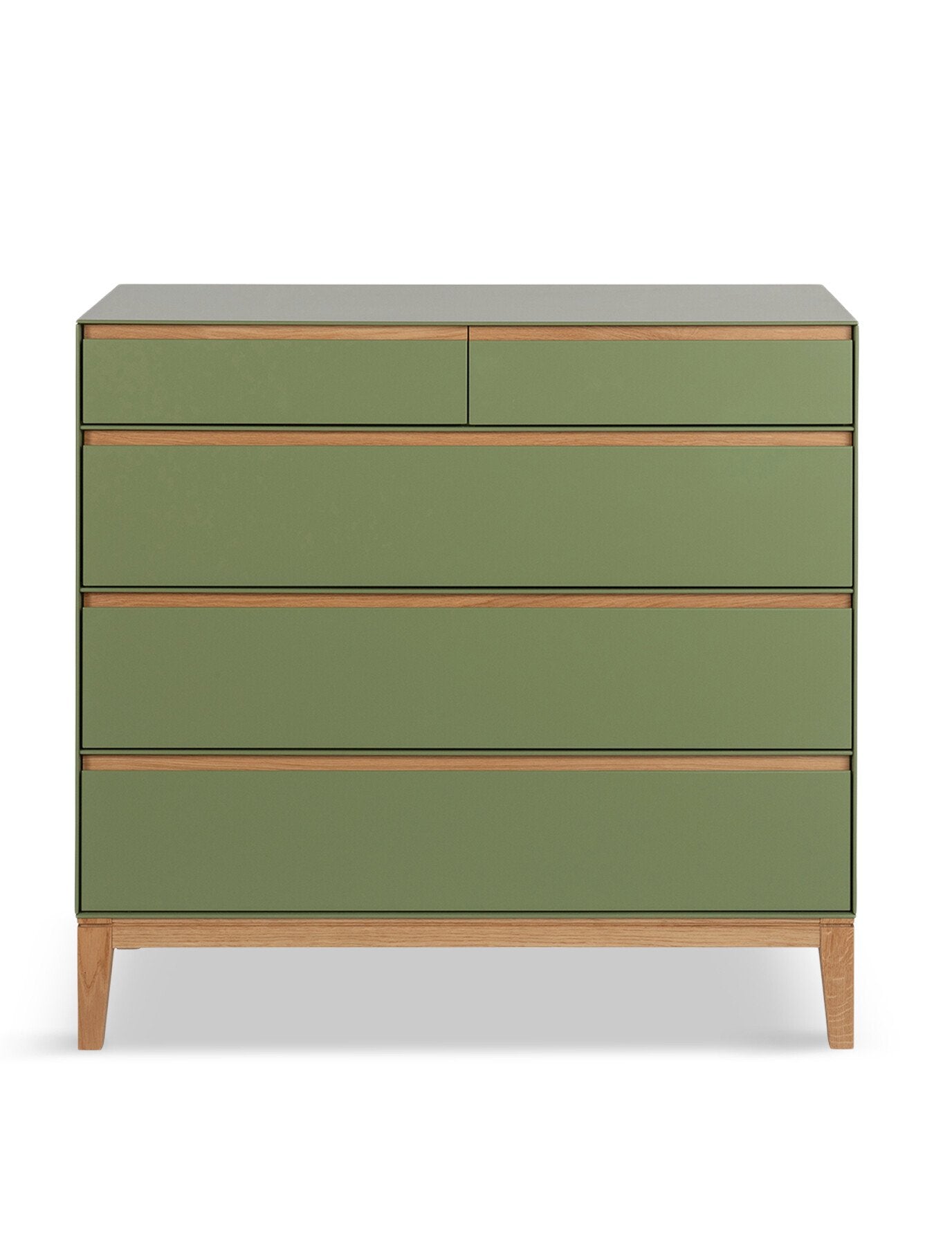 Lars 5 Drawer Dresser Olive and Oak