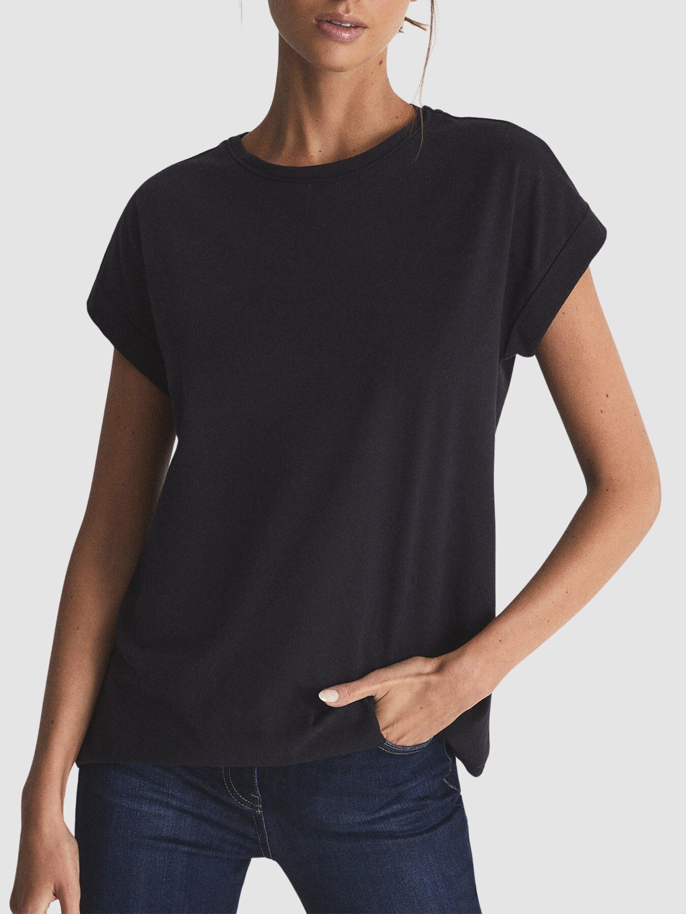 Tereza Cotton-Jersey Crew Neck T-Shirt