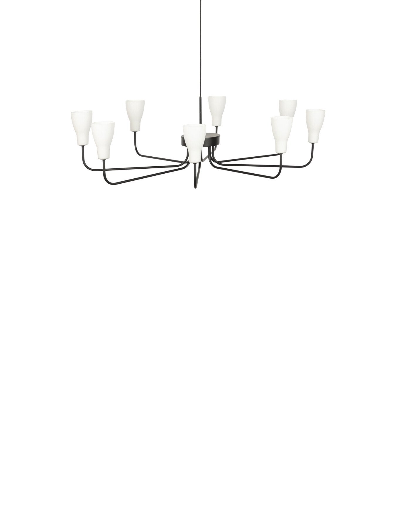 Ophelia 8 Arm Chandelier Matt Black