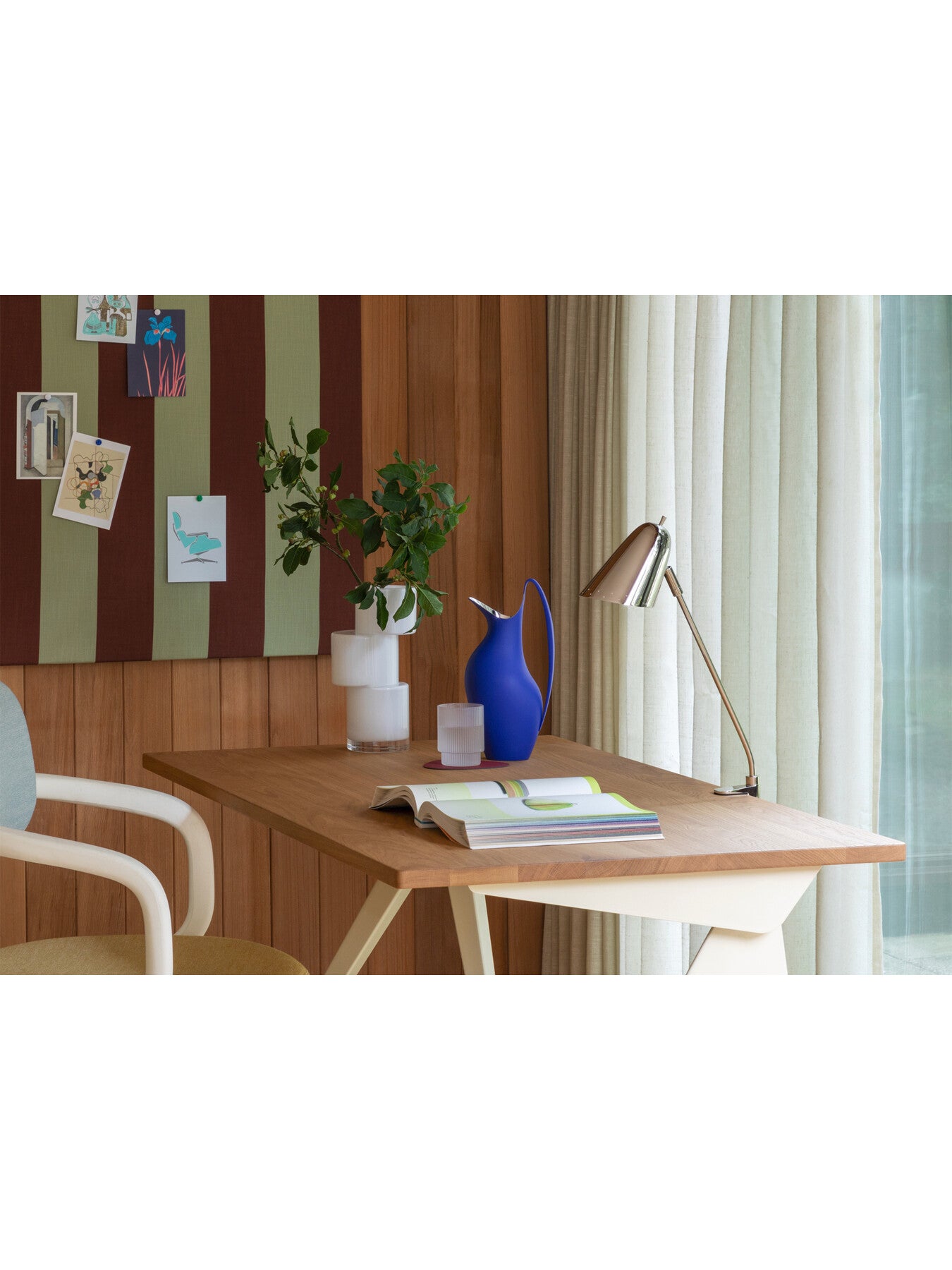 Helsinki Long Arm Clamp Wall/ Table Lamp Chrome