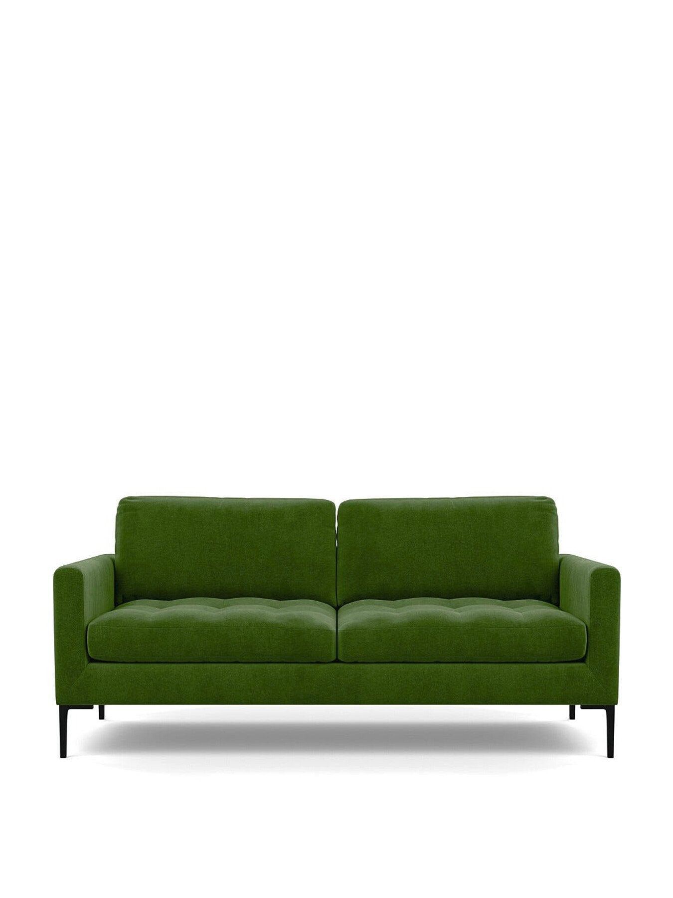 Eton 3 Str Sofa Smart Luxe Velvet Grass Black Feet