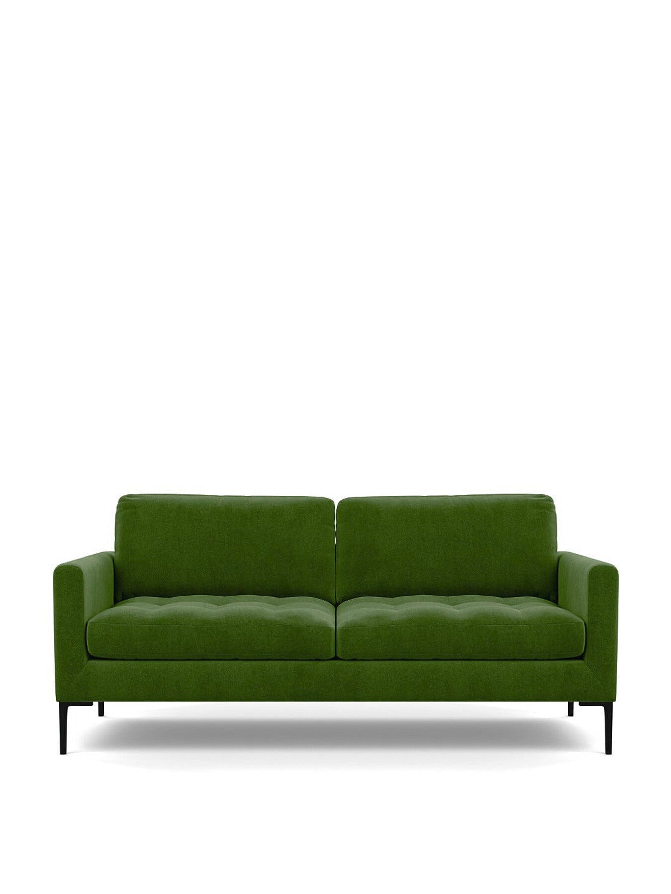 Eton Footstool Smart Luxe Velvet Grass Black Feet