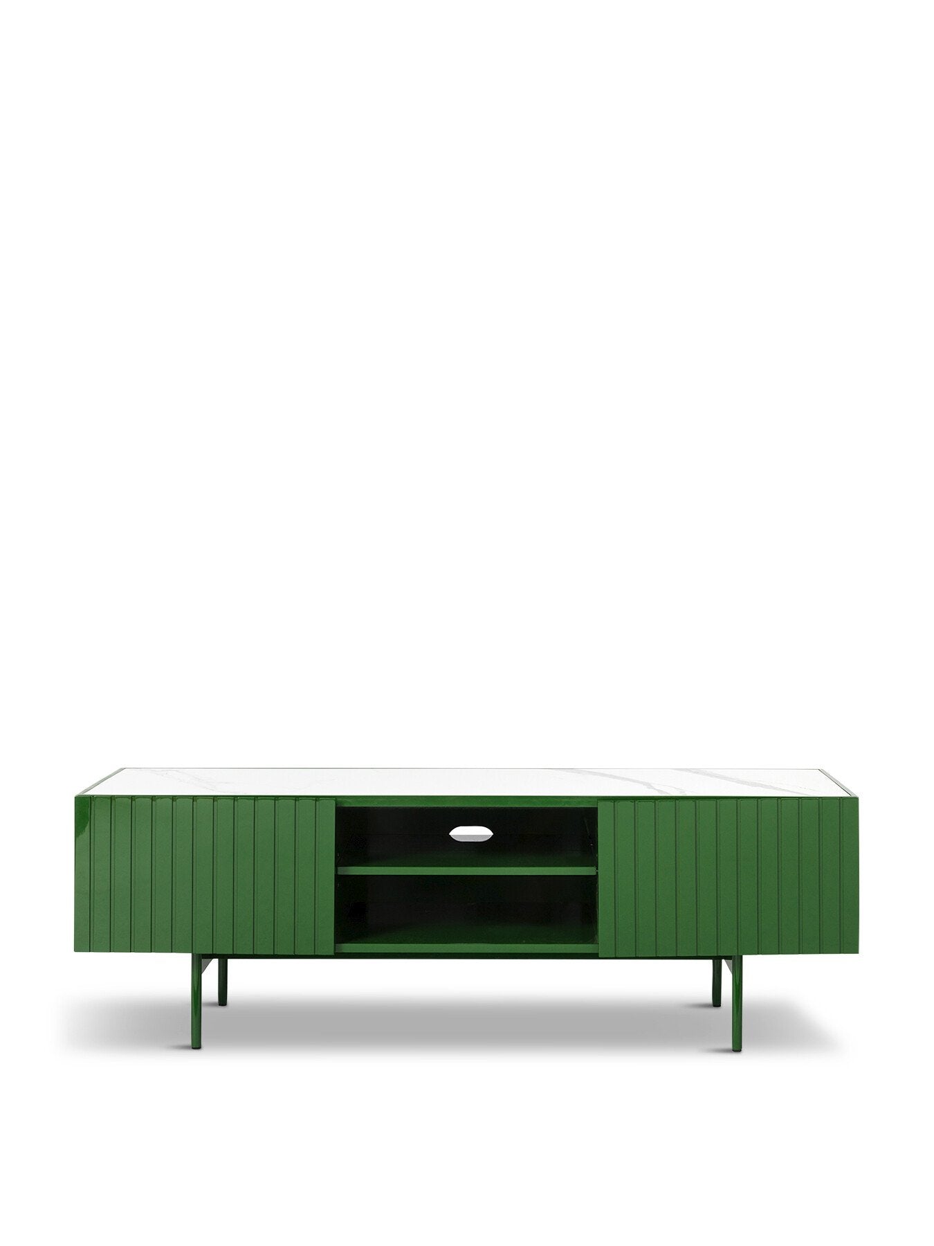 Riga AV Unit White Ceramic High Gloss Green