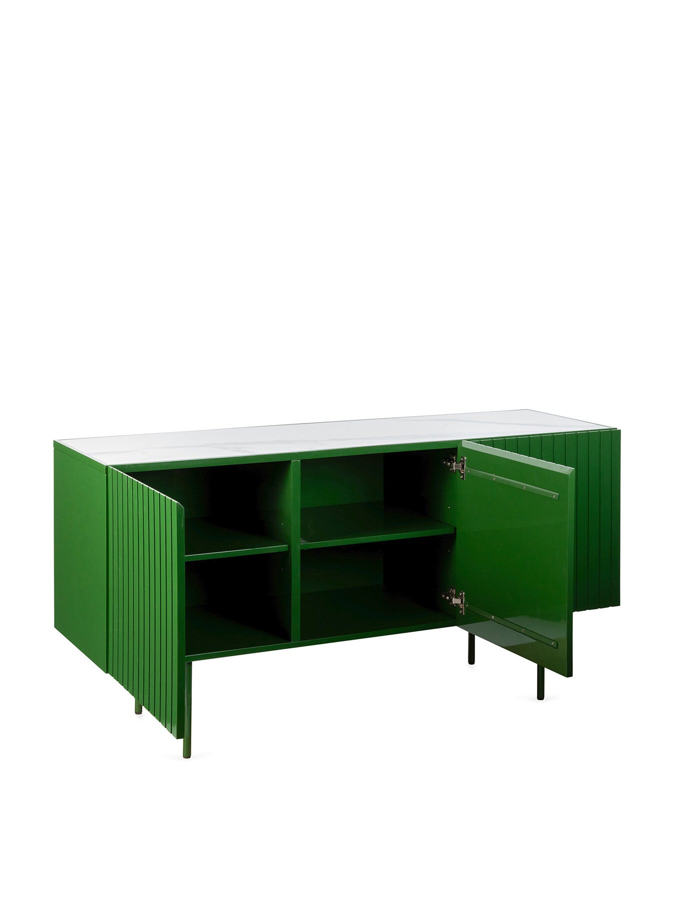 Riga Sideboard White Ceramic High Gloss Green