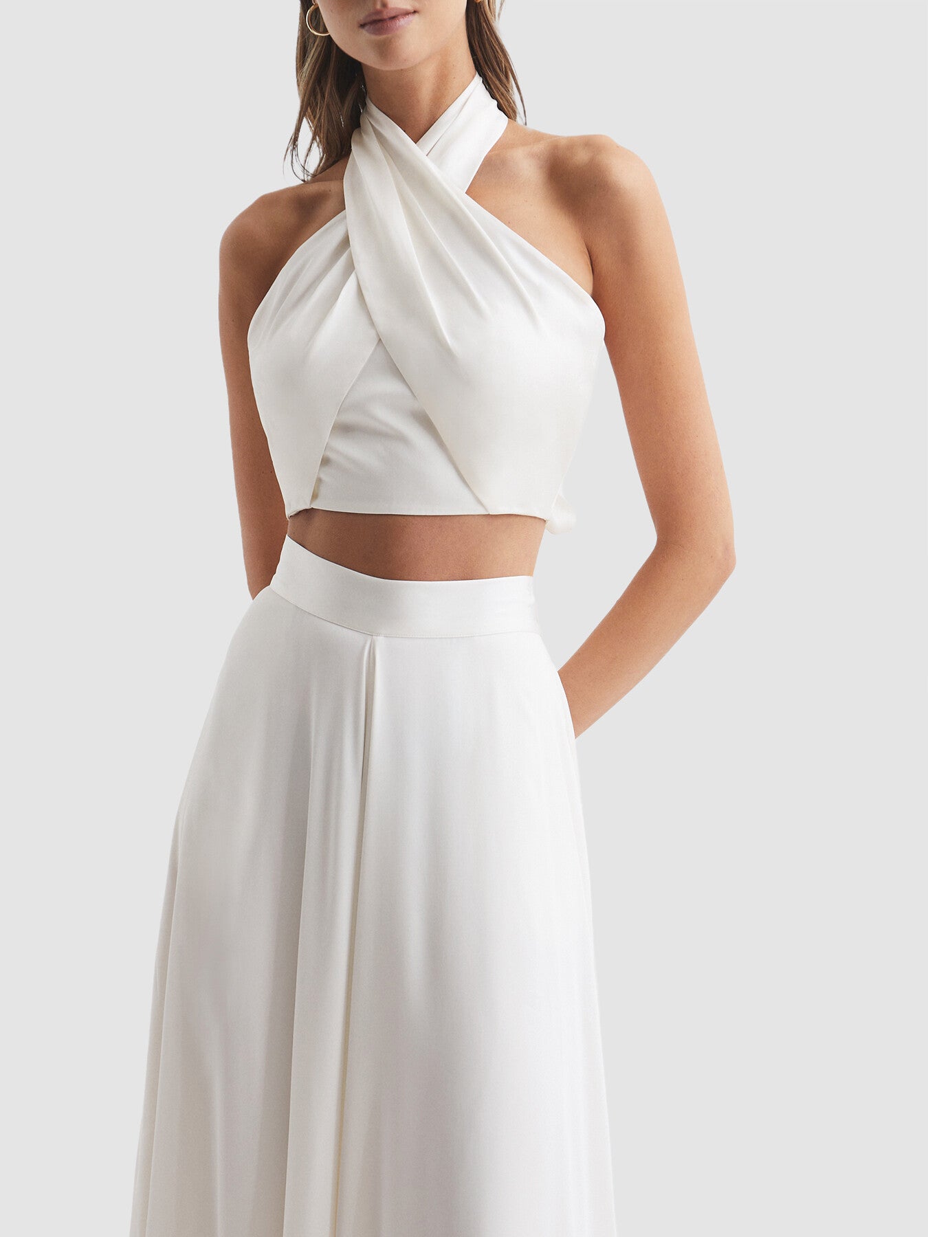 Ruby Cropped Halter Occasion Top