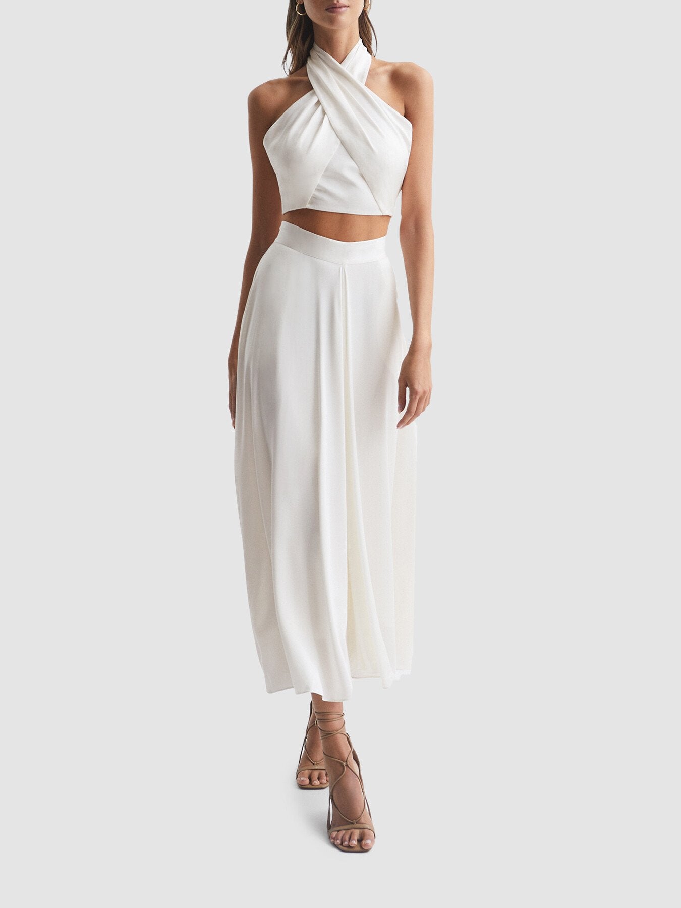 Ruby Cropped Halter Occasion Top