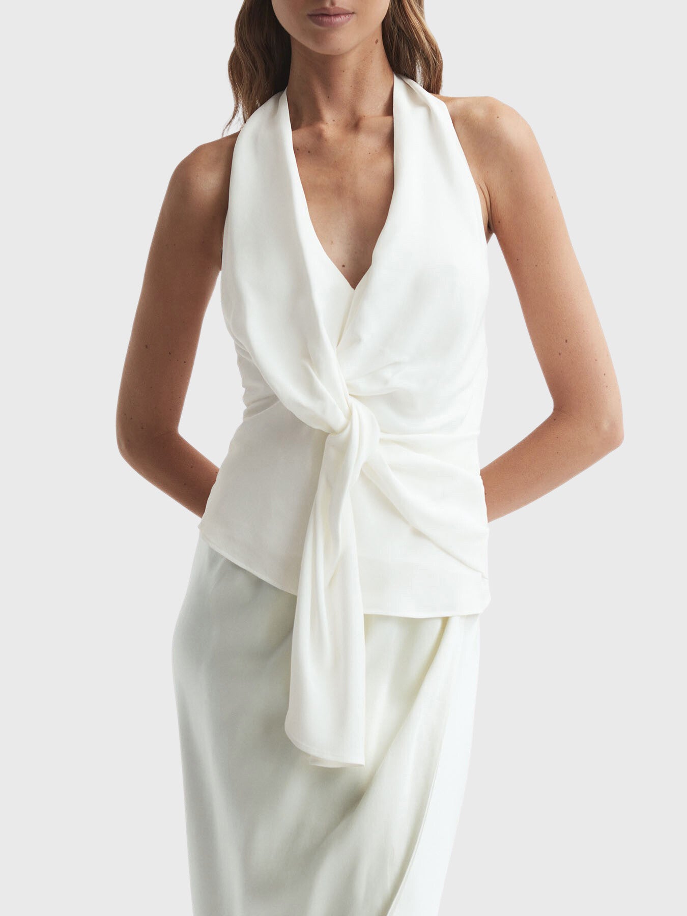 Freda Tie Halter Neck Blouse